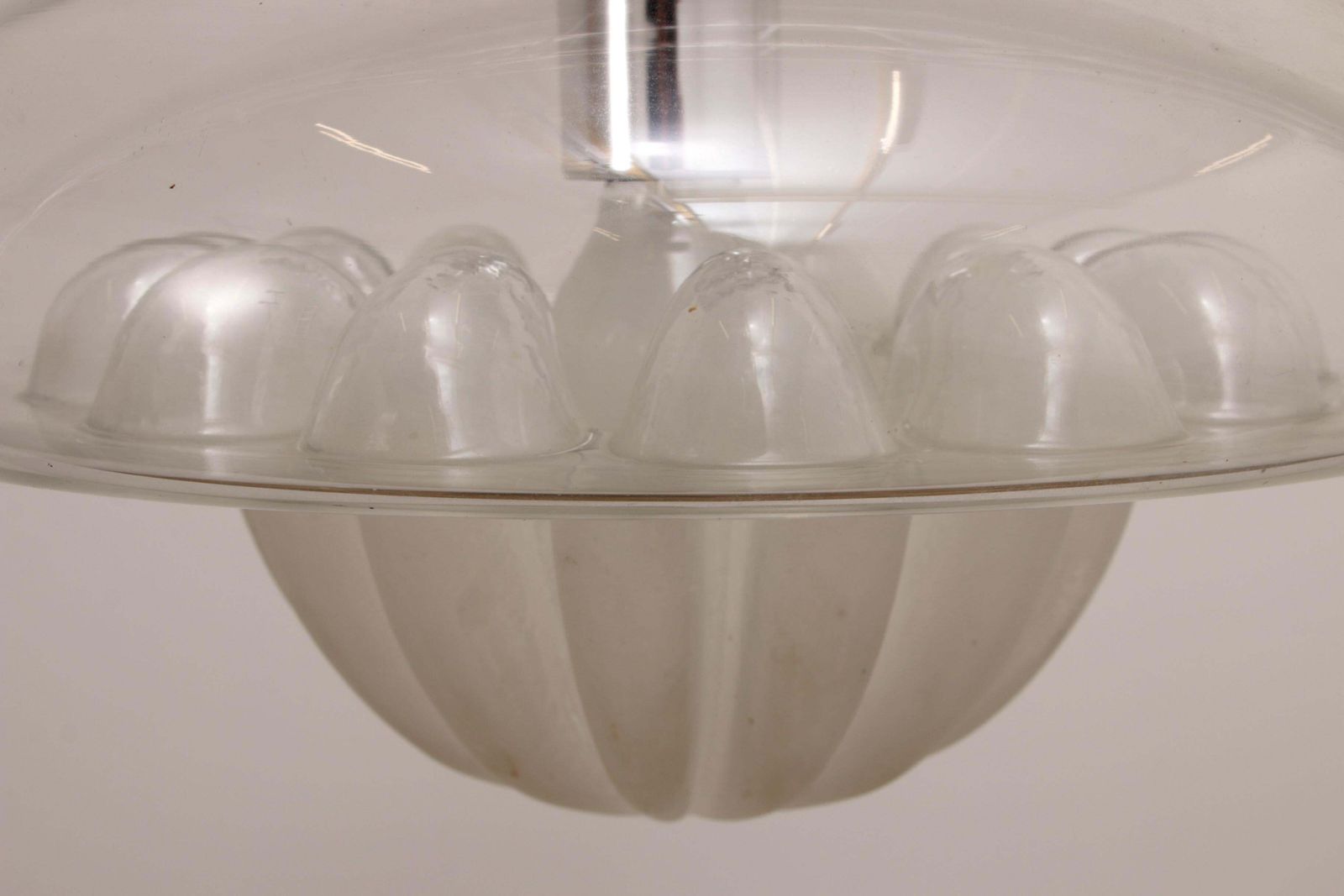 photo vinterior Vintage Glass Hanging Lamp By Peill & Putzler, Circa 1960