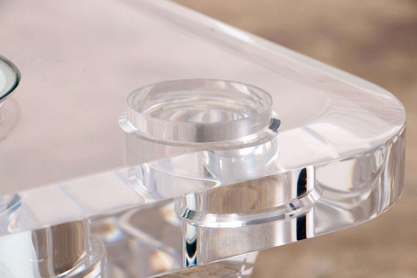 French Coffee Table Lucite And Glass Maison Romeo, 1970s photo buy