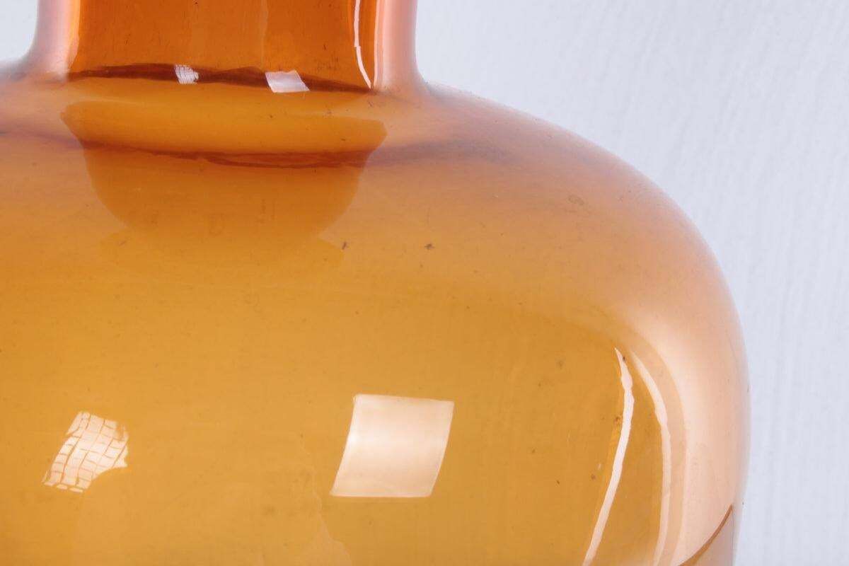 Otto Brauer Scandinavian Yellow Glass Kastrup Gulvases For Holmegaard, 1960s photo for sale