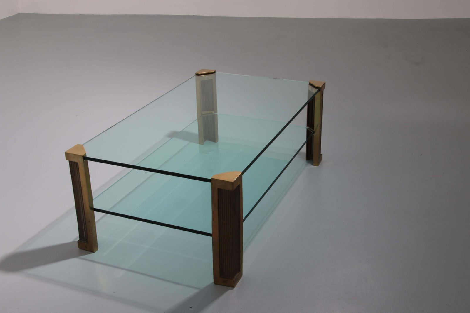 photo furniture Peter Ghyzcy Brass Salontable Model T14d 1970 Dutch Design
