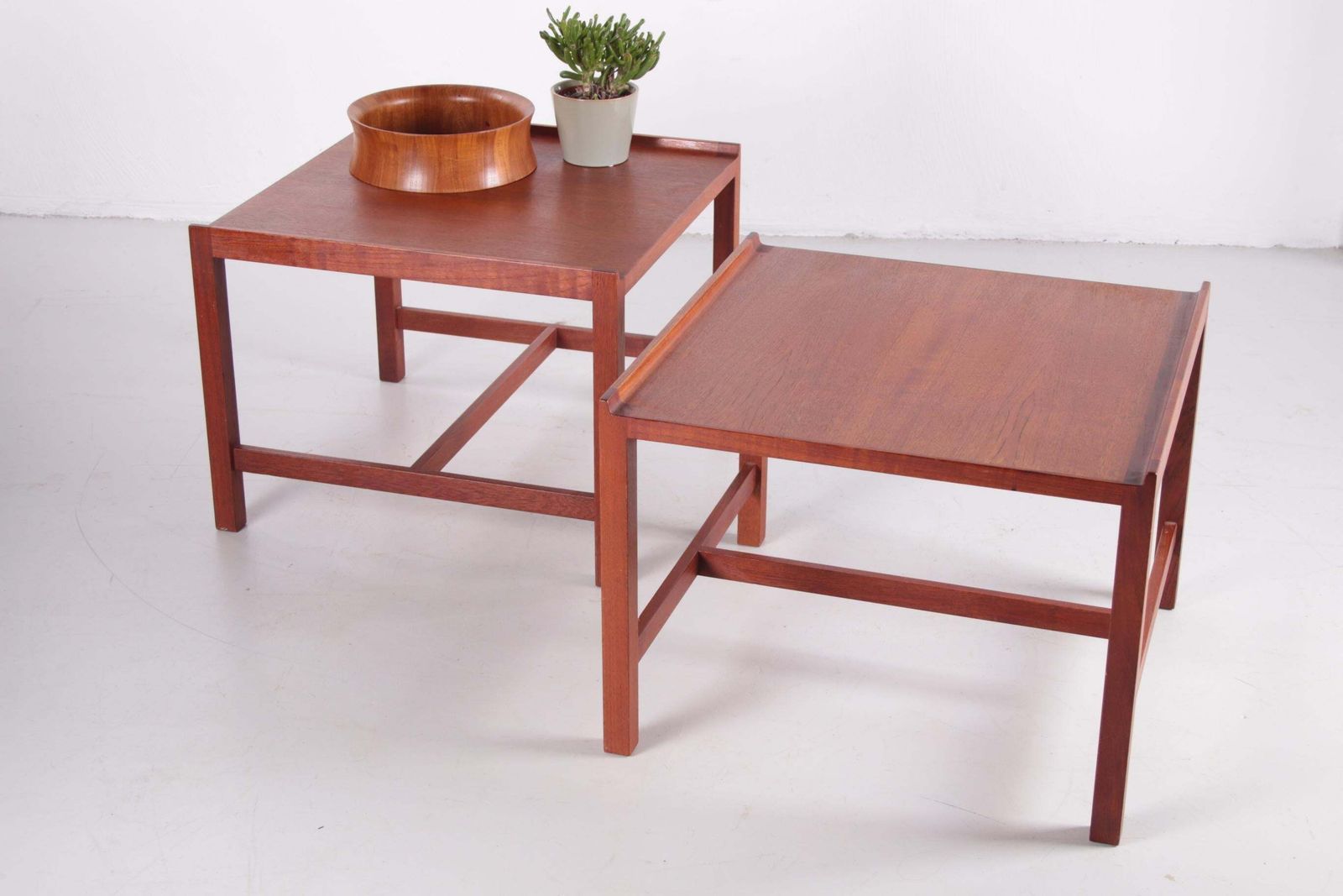 Danish Mid Century Teakwood Side Tables By Illums Bolighus 1960 photo furniture