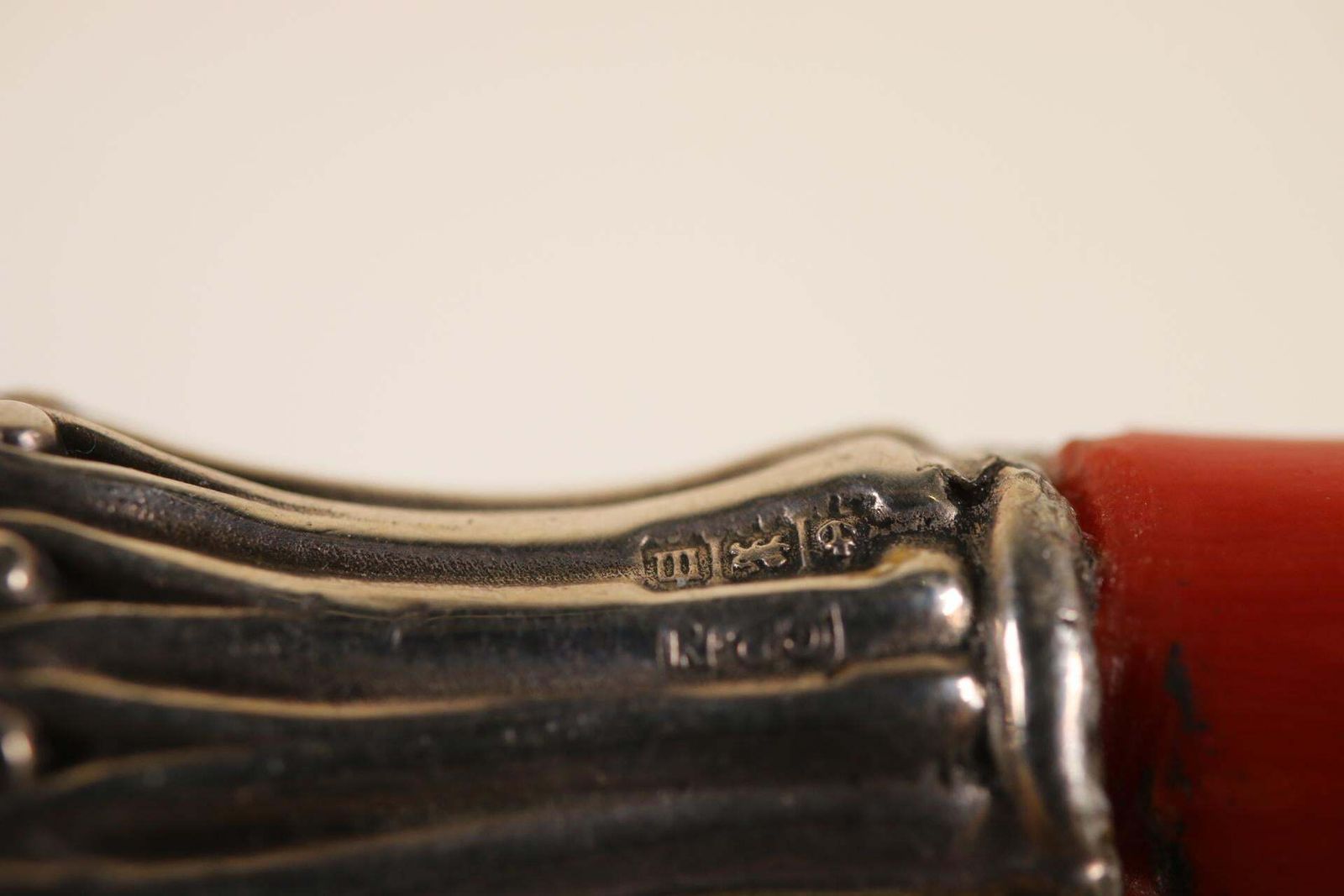 Silver Children's Rattle 1900 English Made Silver Rattle With Red Coral, 1900 photo furniture