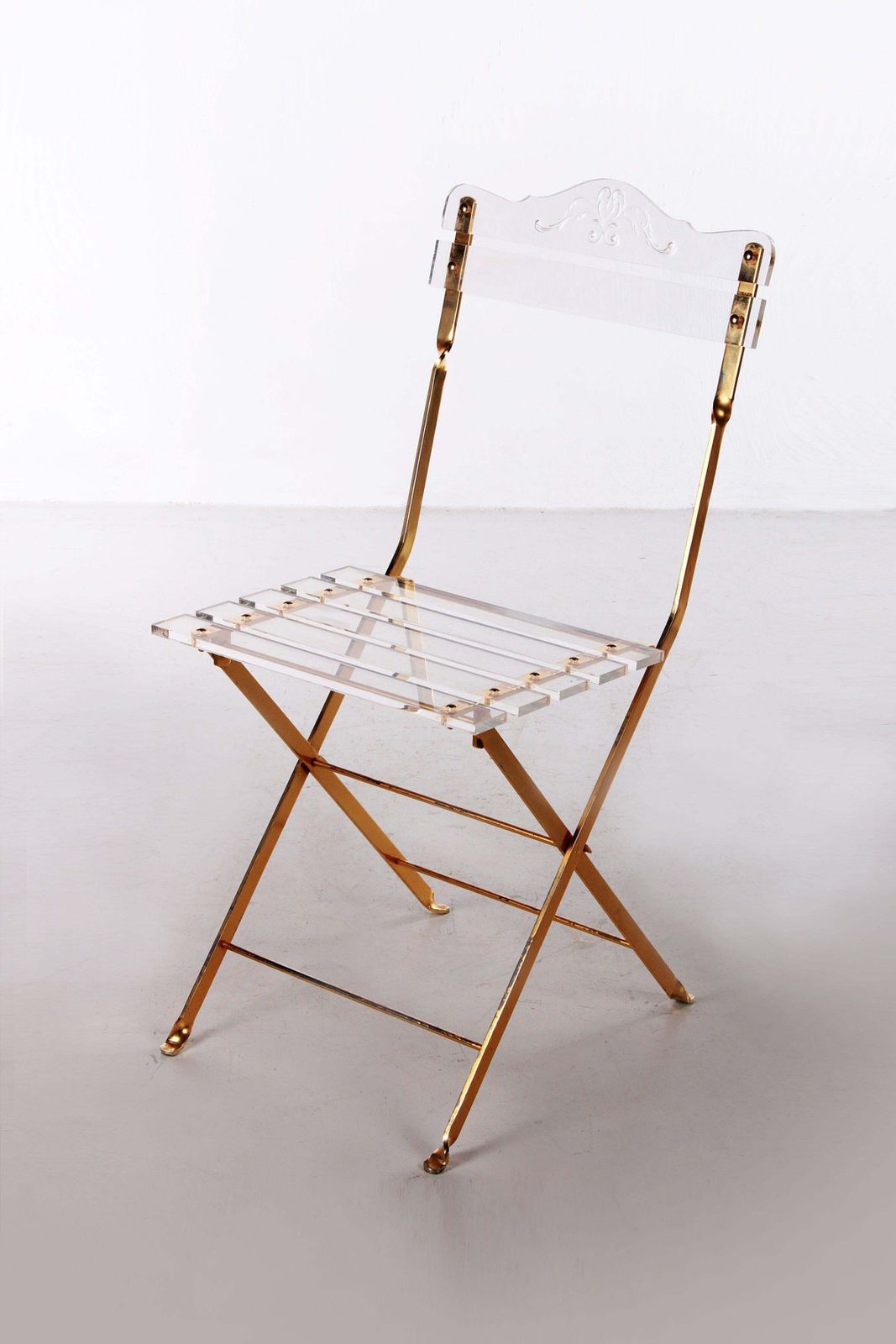 Vintage Hollywood Regency Plexiglass Dining Chair 1970s photo furniture