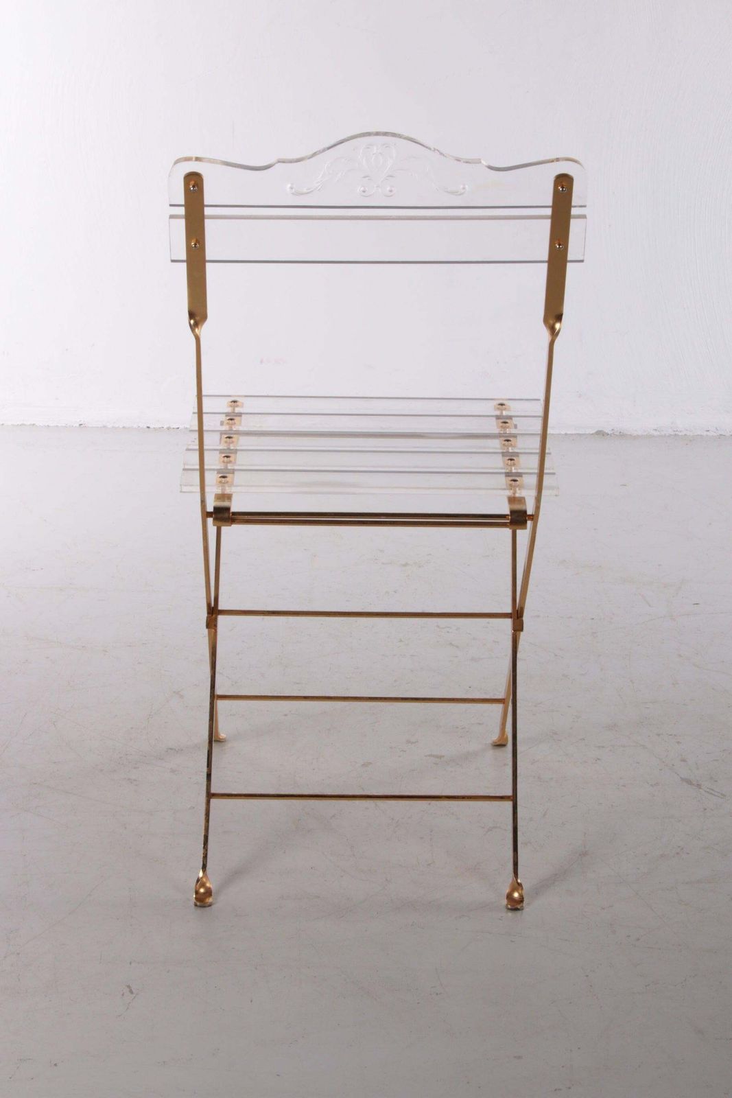 Vintage Hollywood Regency Plexiglass Dining Chair 1970s photo Furniture
