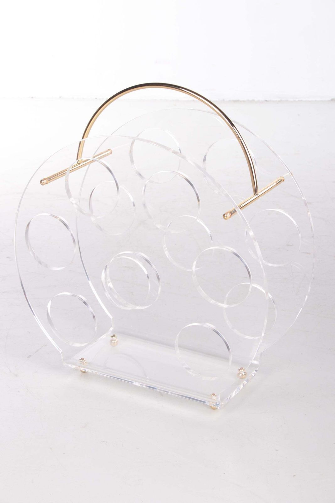 Charles Hollis Jones Style Wine Rack Made Of Plexiglas, 1970s photo furniture