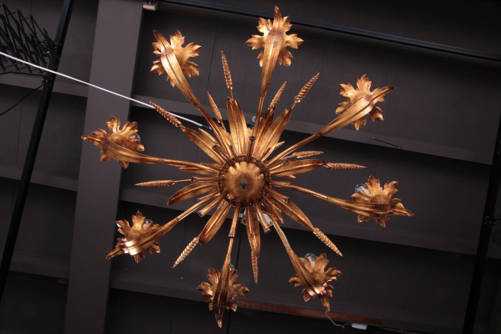 2011.0 Golde Hollywood Regency Hanglamp From Hans Kogl Design 1970, Italy photo