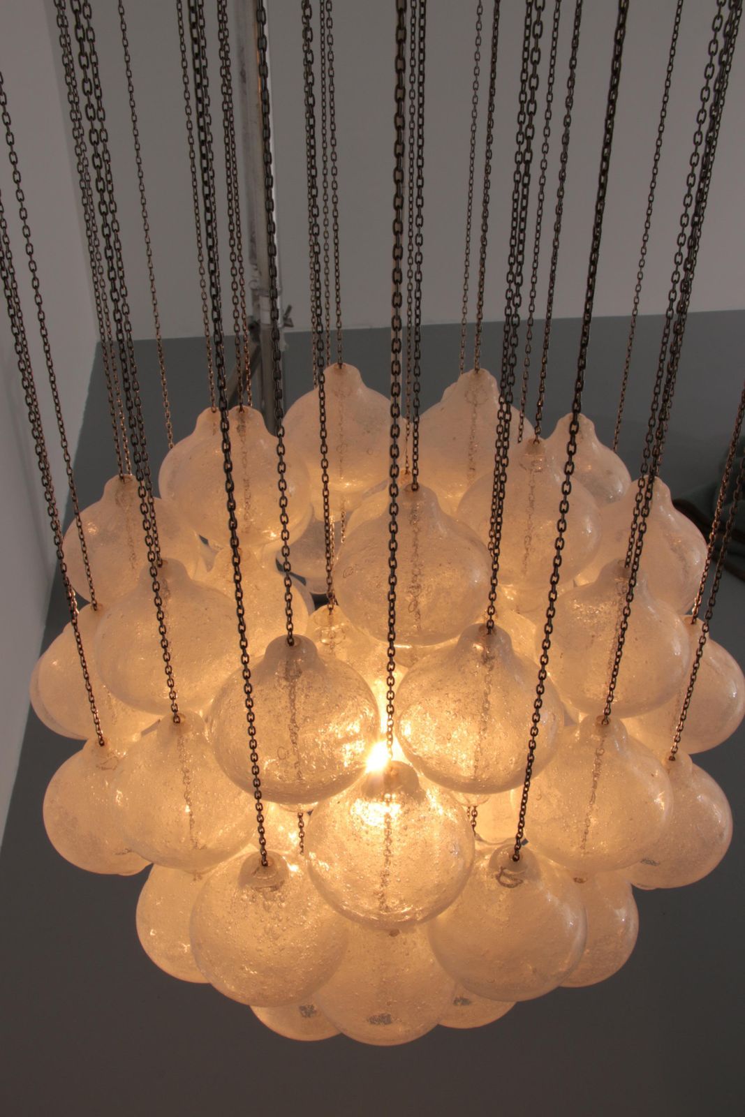 Lighting Kalmar 'Tulipan' Chandelier Pendant Light, Blown Glass 1970 photo
