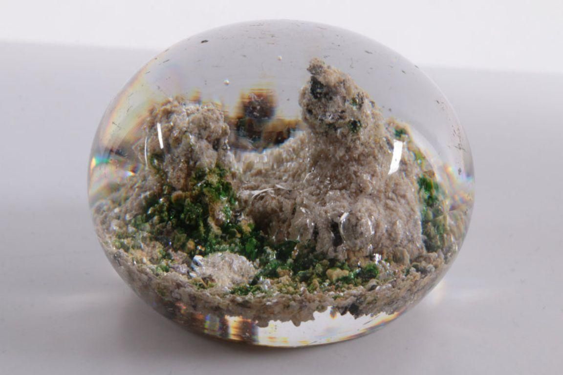 Antique Baccarat Paperweight Landscape With Mountains photo furniture