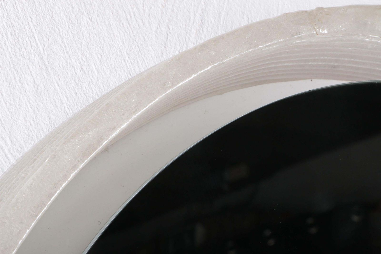 Round Plexiglass Bathroom Mirror By Hillebrand Large Model, 1960 Germany photo vinterior