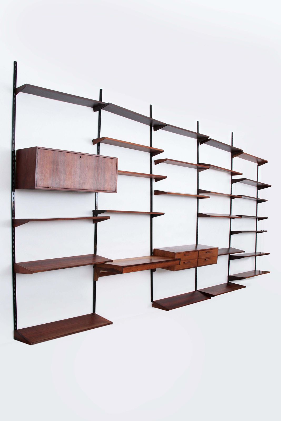 Modular Dark Wooden Wall System From Kai Kristiansen   Fm Møbler photo Furniture