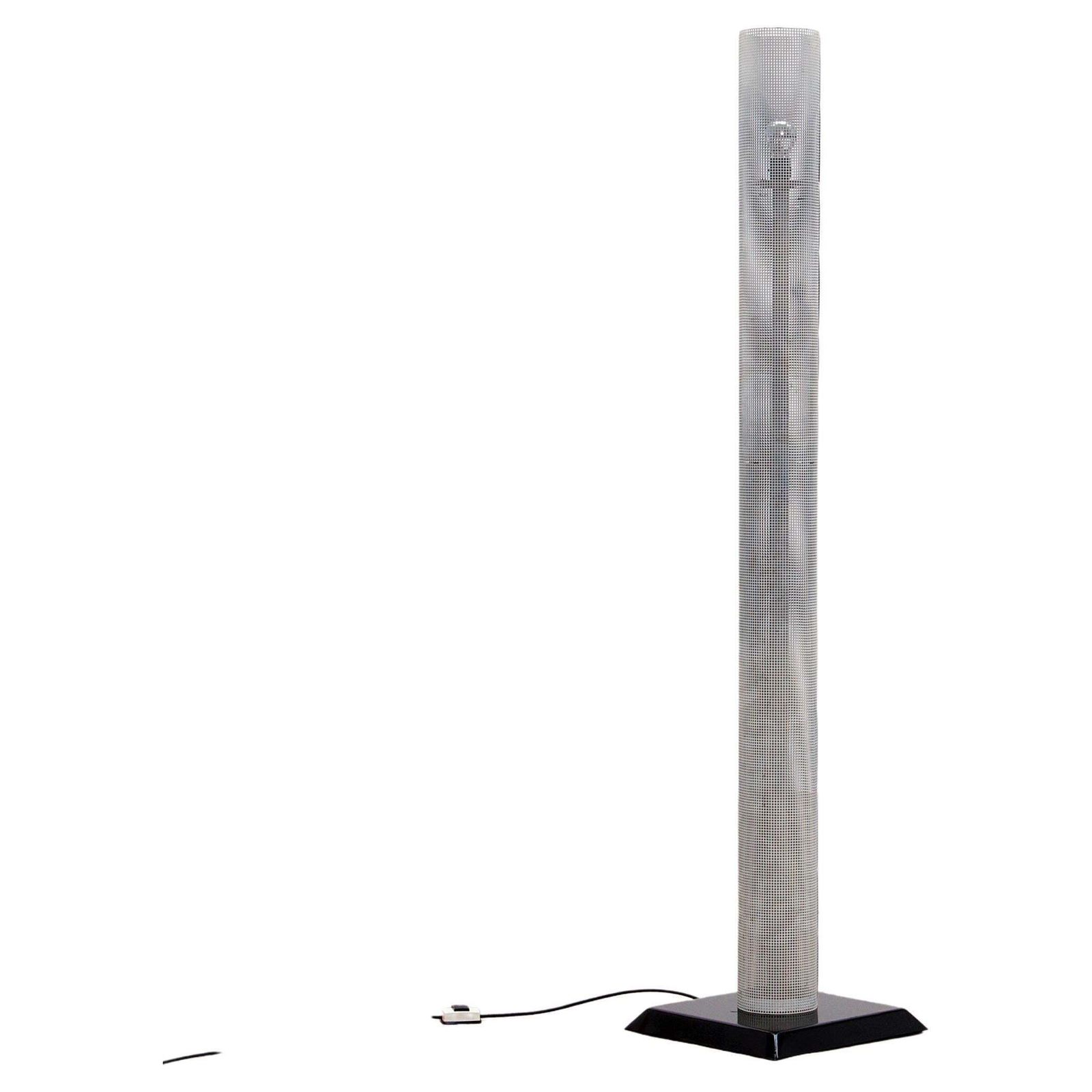 Vintage Italian White Metal Floor Lamp, 1960