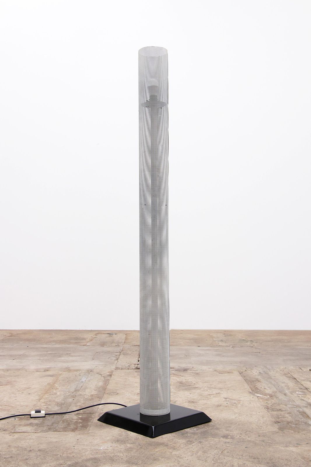 Vintage Italian White Metal Floor Lamp, 1960 photo furniture