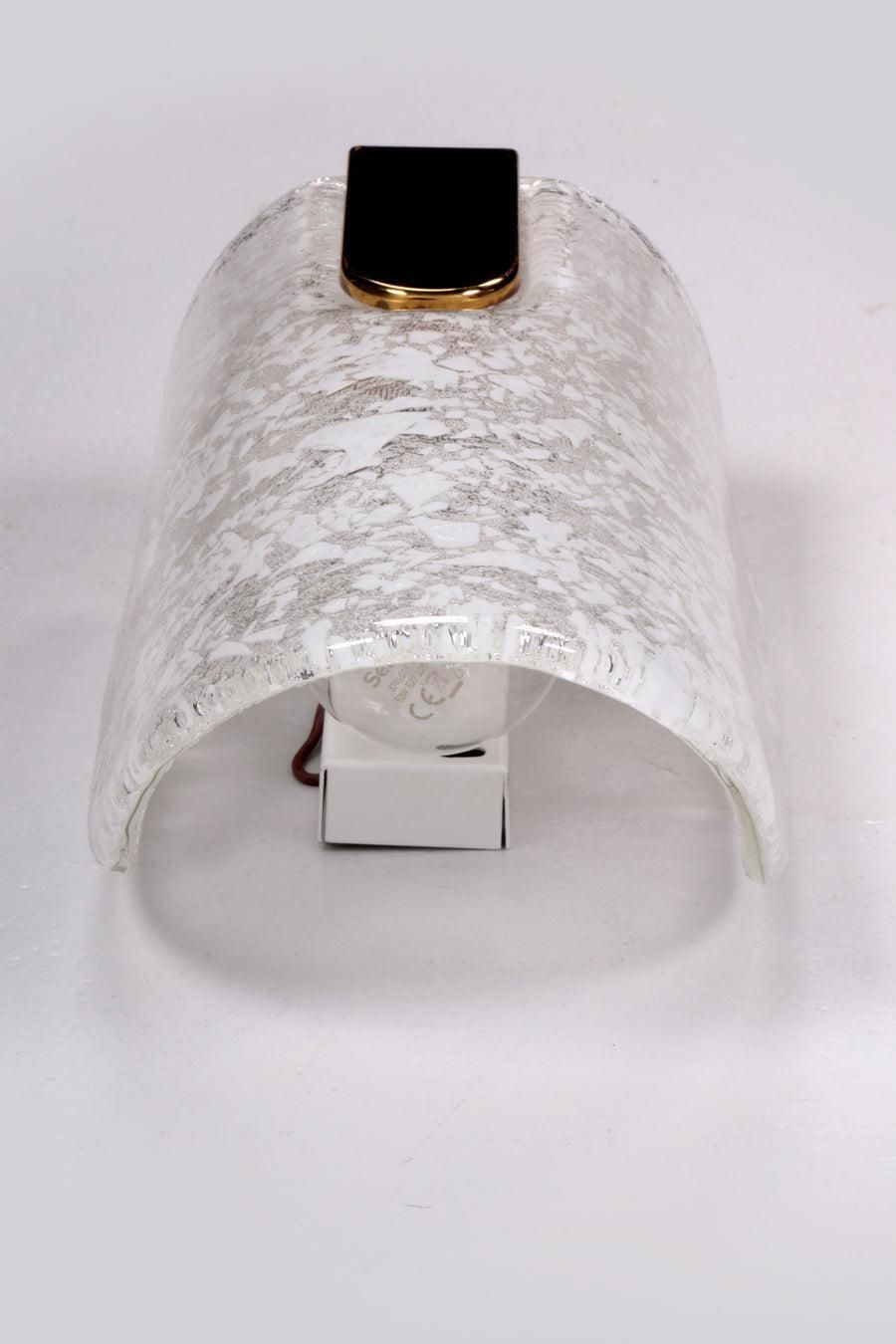 Hillebrand Wall Lamp With Beautiful Glass And Brass, 1970 photo Lighting