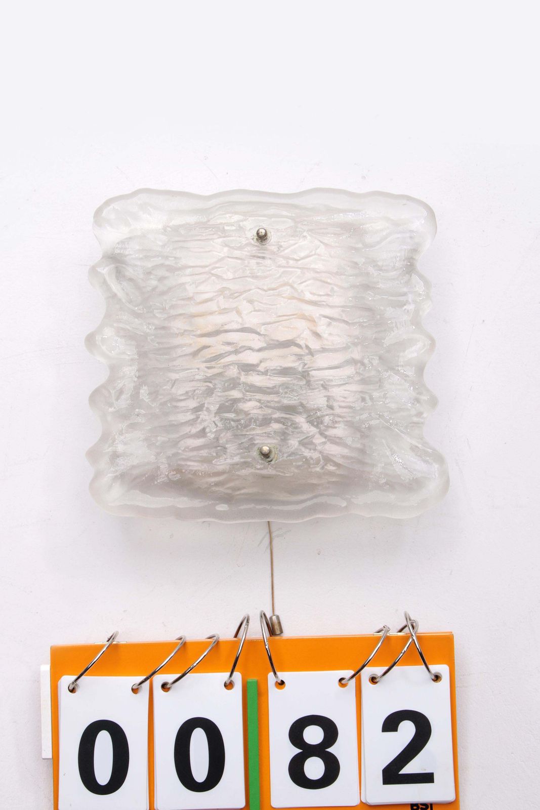 Lighting Beautiful Large Wall Lamp Of Beautiful Frosted Glass, 1960, Germany photo