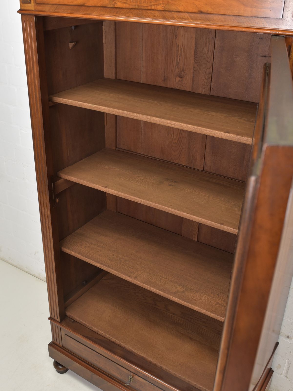 Antique! One Door Wardrobe Restored Wilhelminian Style Walnut Hall Cupboard photo Furniture
