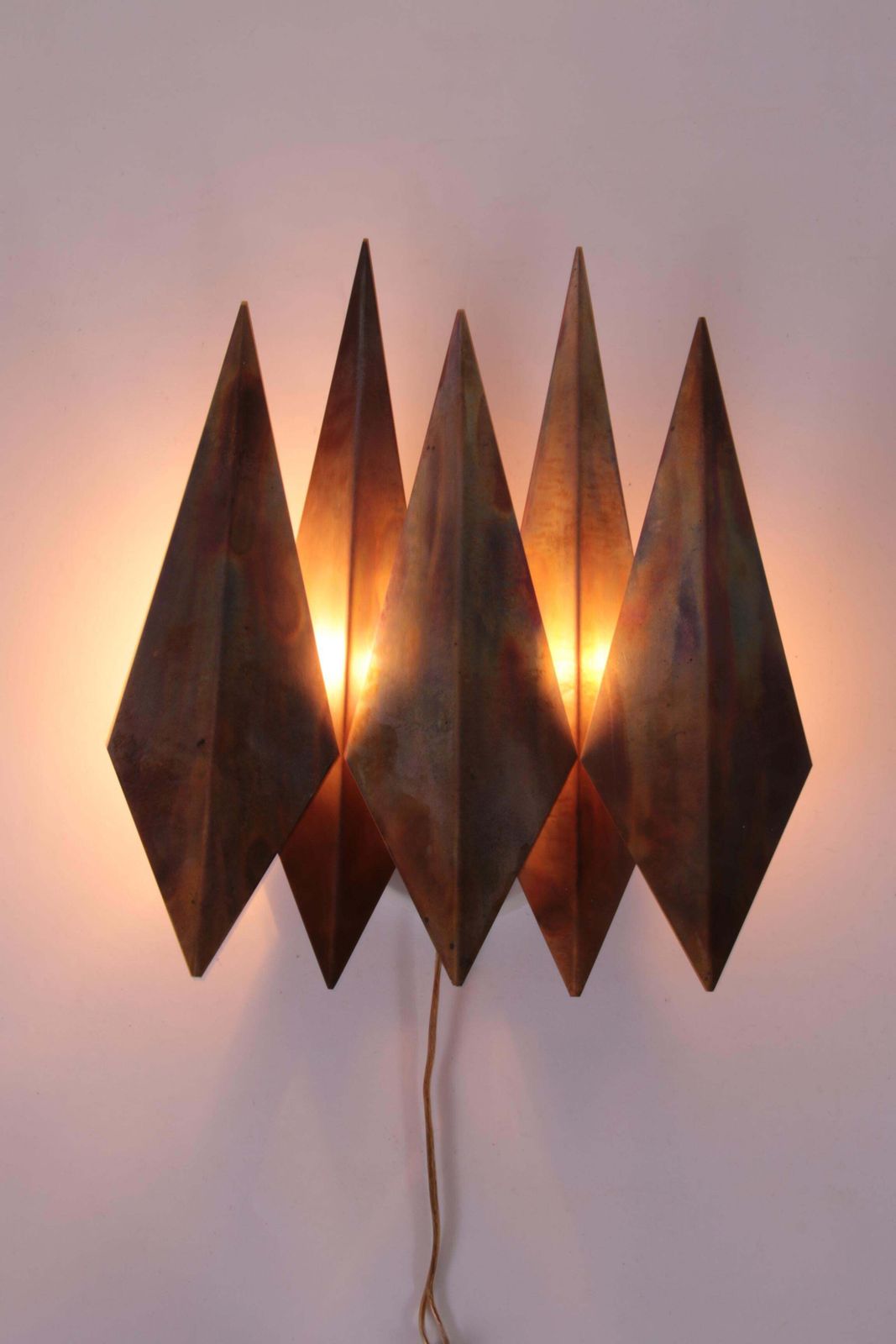 photo vintage Danish Copper Walllamp From Svend Aage Holm Sorensen 1970