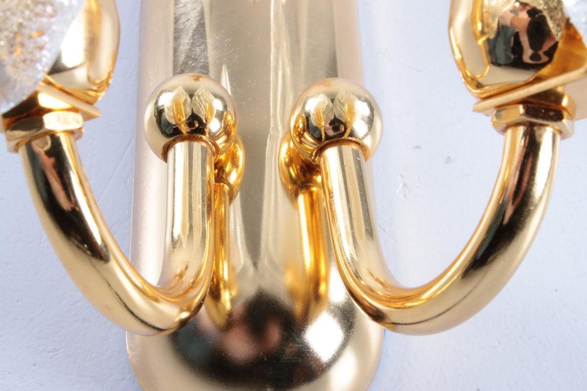 Novaresi Italian Wall Lamp 24 Kt Gold Plated And Murano Glass photo Lighting