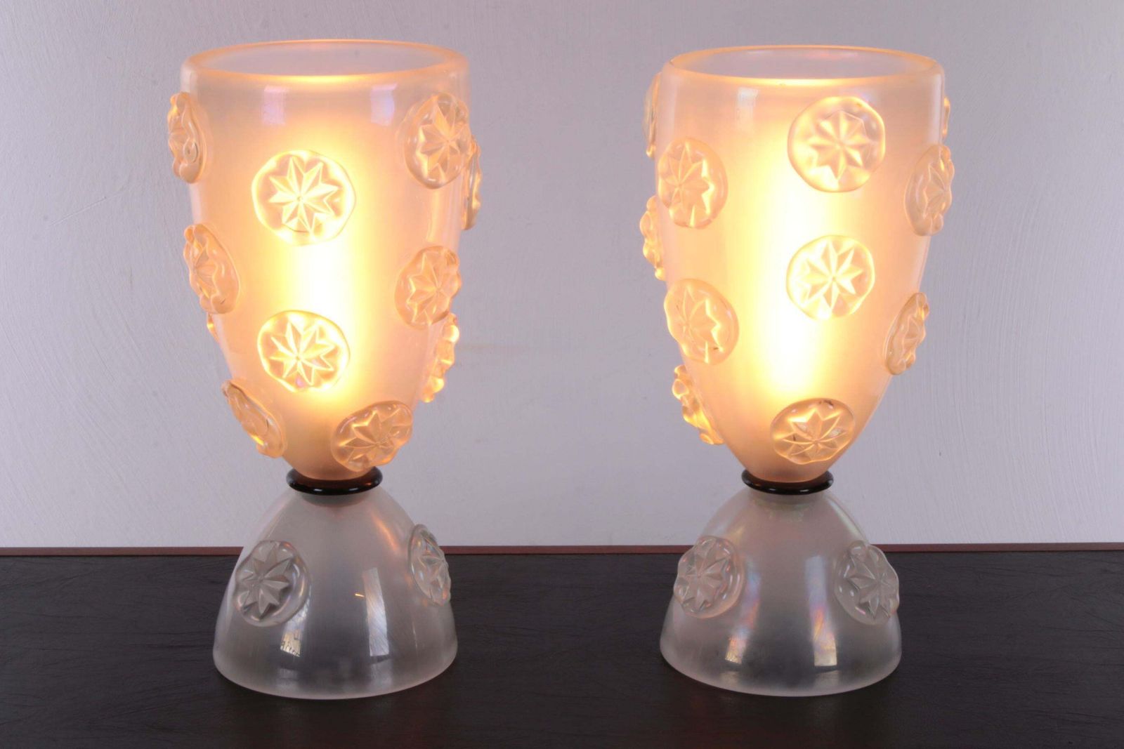 Murano Barovier & Toso, Glass Table Lamps Italy 1950 photo Lighting