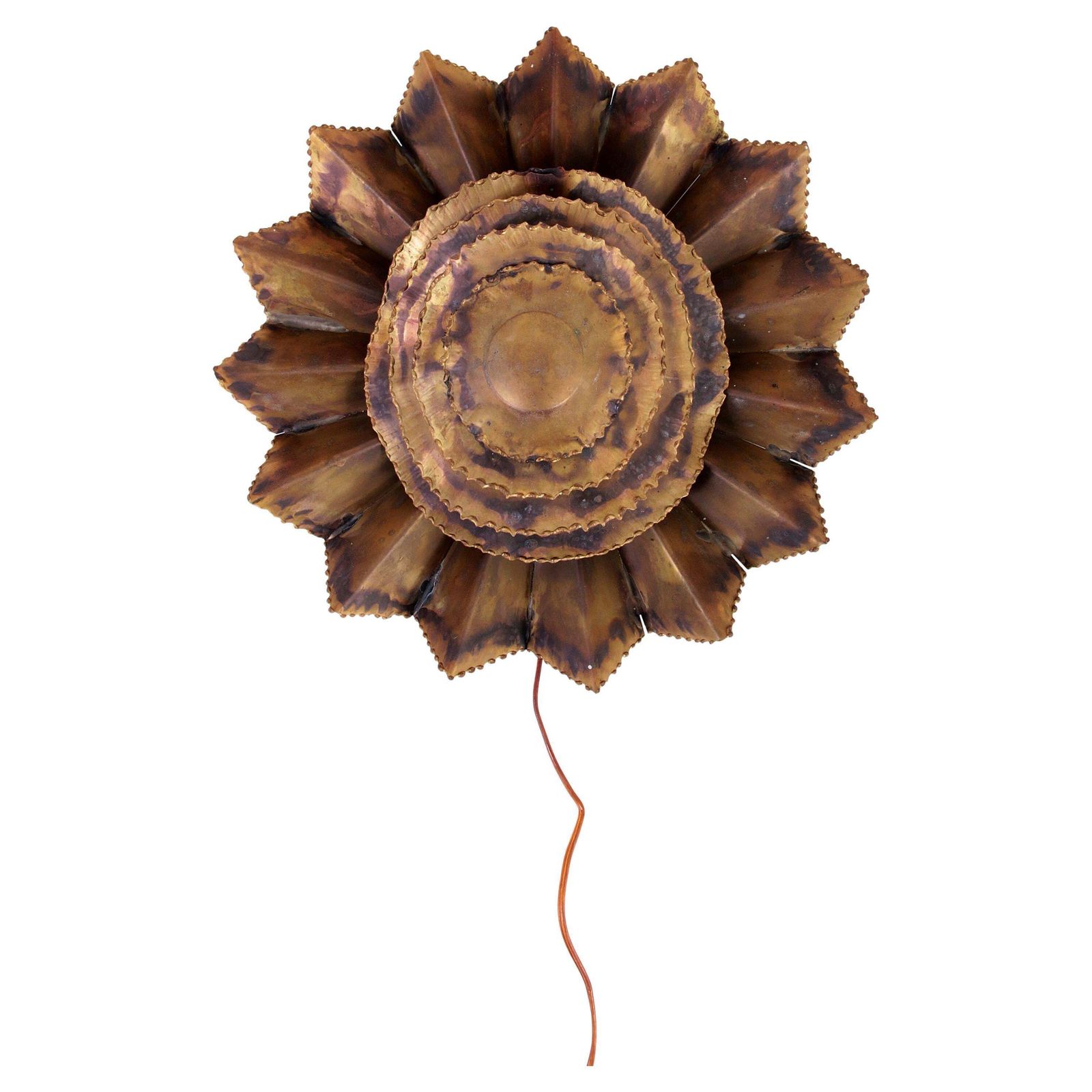 Brass Flower Wall Lamp By Svend Aage Holm Sørensen For Holm Sørensen