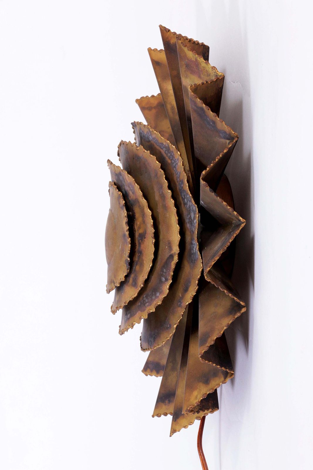 photo for sale Brass Flower Wall Lamp By Svend Aage Holm Sørensen For Holm Sørensen