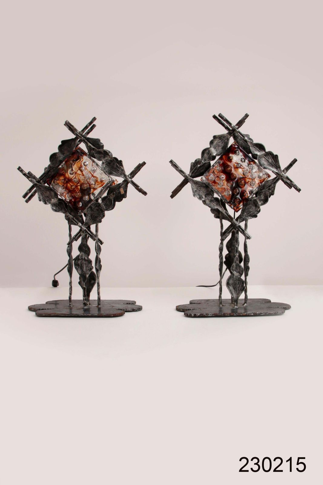 Italian Design Brutalist Table Lamps From Poliarte, Albano Poli, 1970s photo for sale