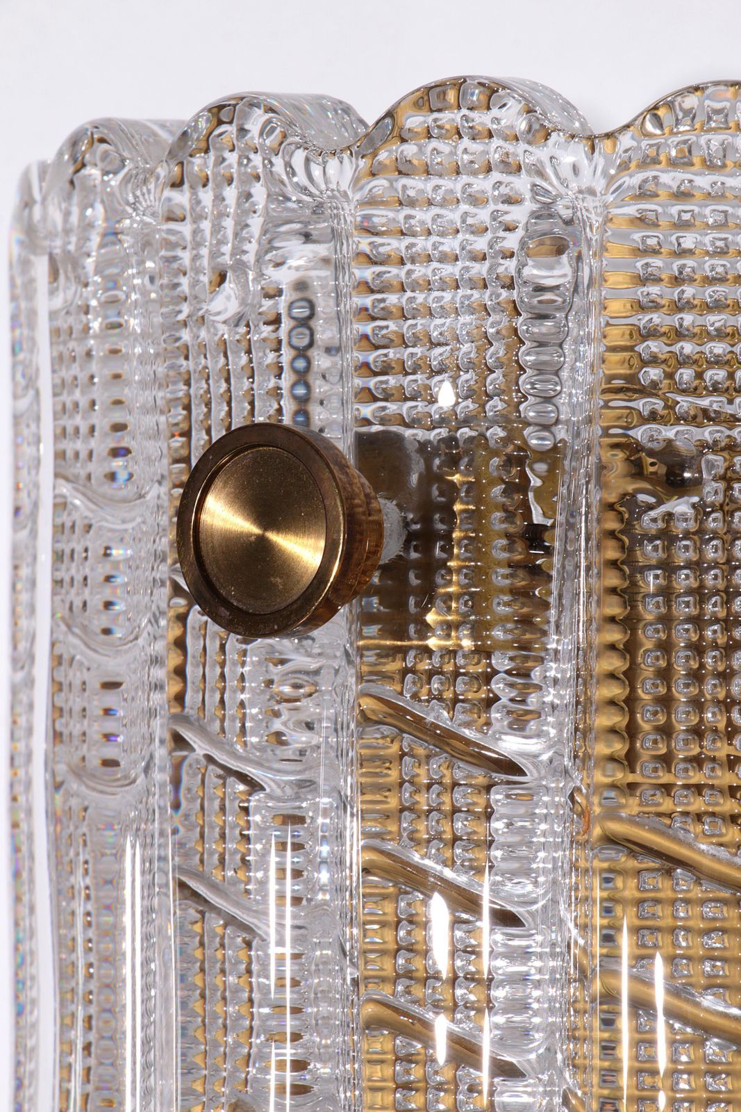 Orrefors Design Xxl Wall Lamps By Carl Fagerlund Glass And Brass, 1960s photo 4789.0