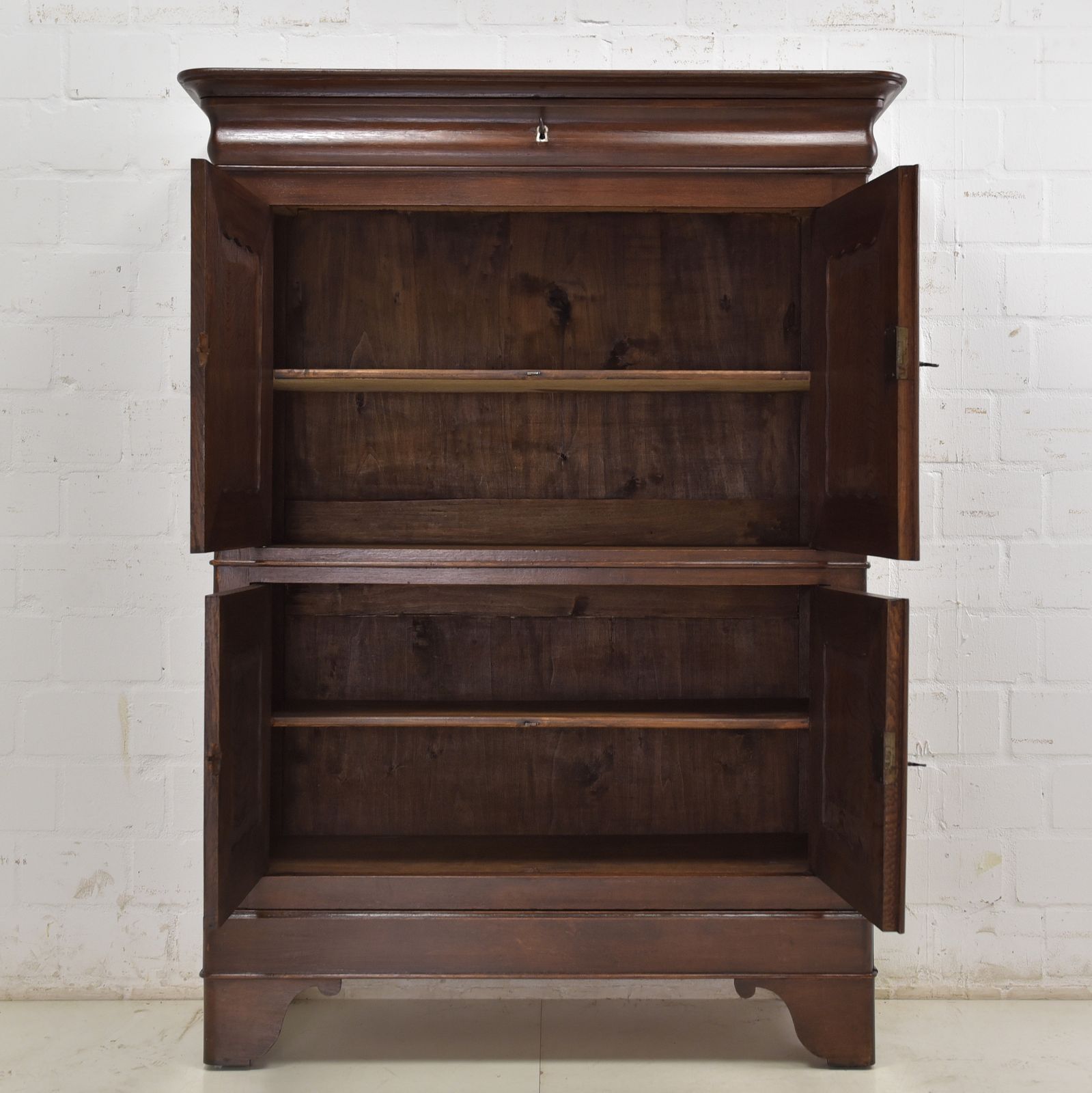 Antique! Vertiko Restored Louis Philippe Circa 1870 Oak Tall Chest Of Drawers photo for sale