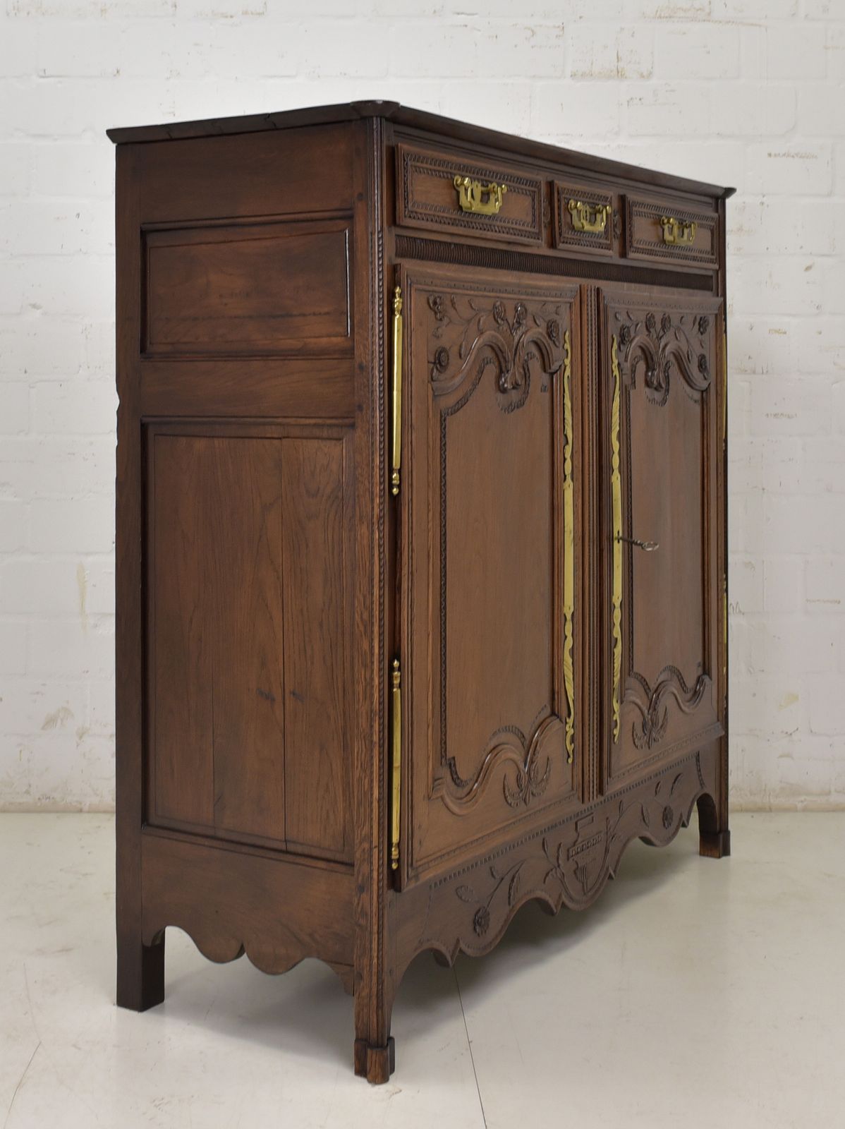 Furniture Antique! Tall Chest Of Drawers Restored Baroque Louis XV Circa 1790 Oak Sideboard Vertiko photo