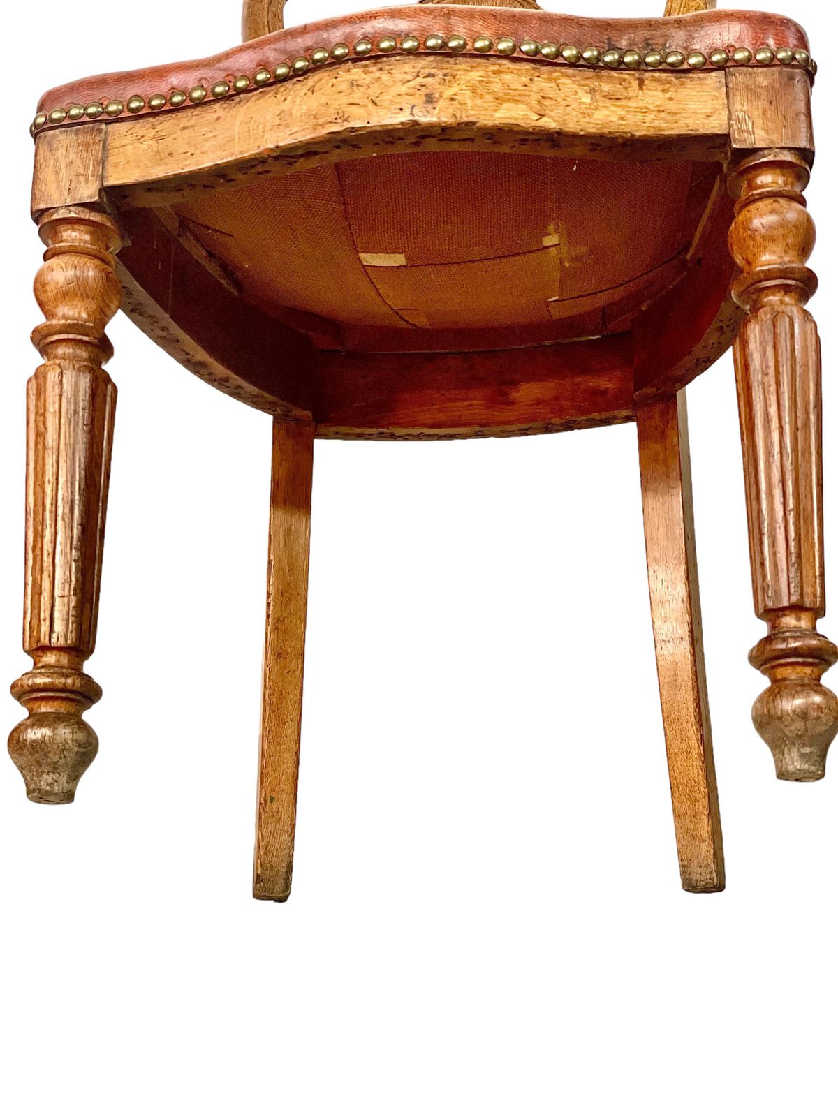 photo buy Louis Philippe Walnut And Leather Side Chair
