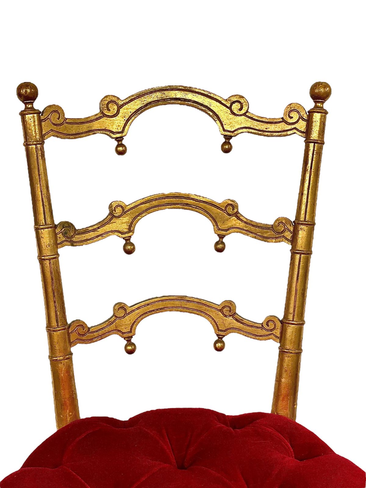 1880s Set Of 2 French Giltwood Opera Chairs photo vintage