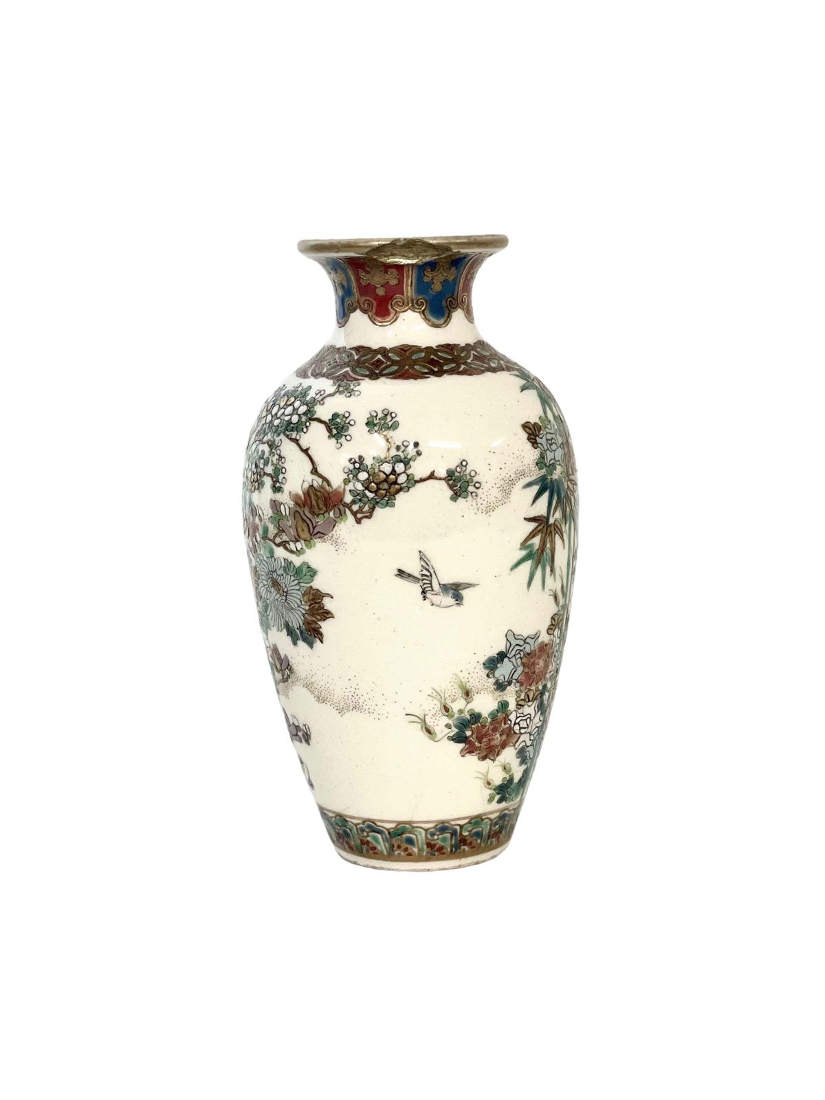 Antique Japanese Taisho Satsuma Painted Vase photo furniture