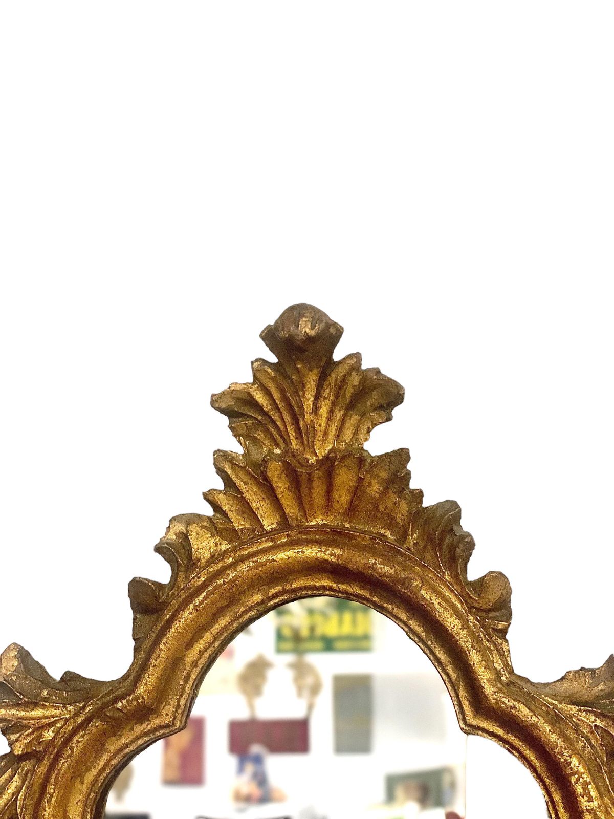 French Louis XV Style Petite Gilt Wall Mirror photo furniture