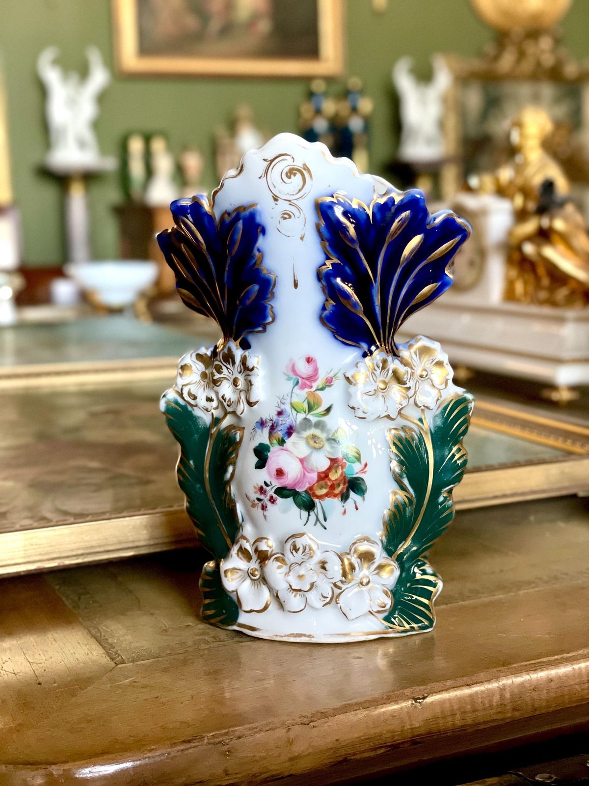 Home Decor 19th Century Porcelaine De Paris Wedding Vase photo