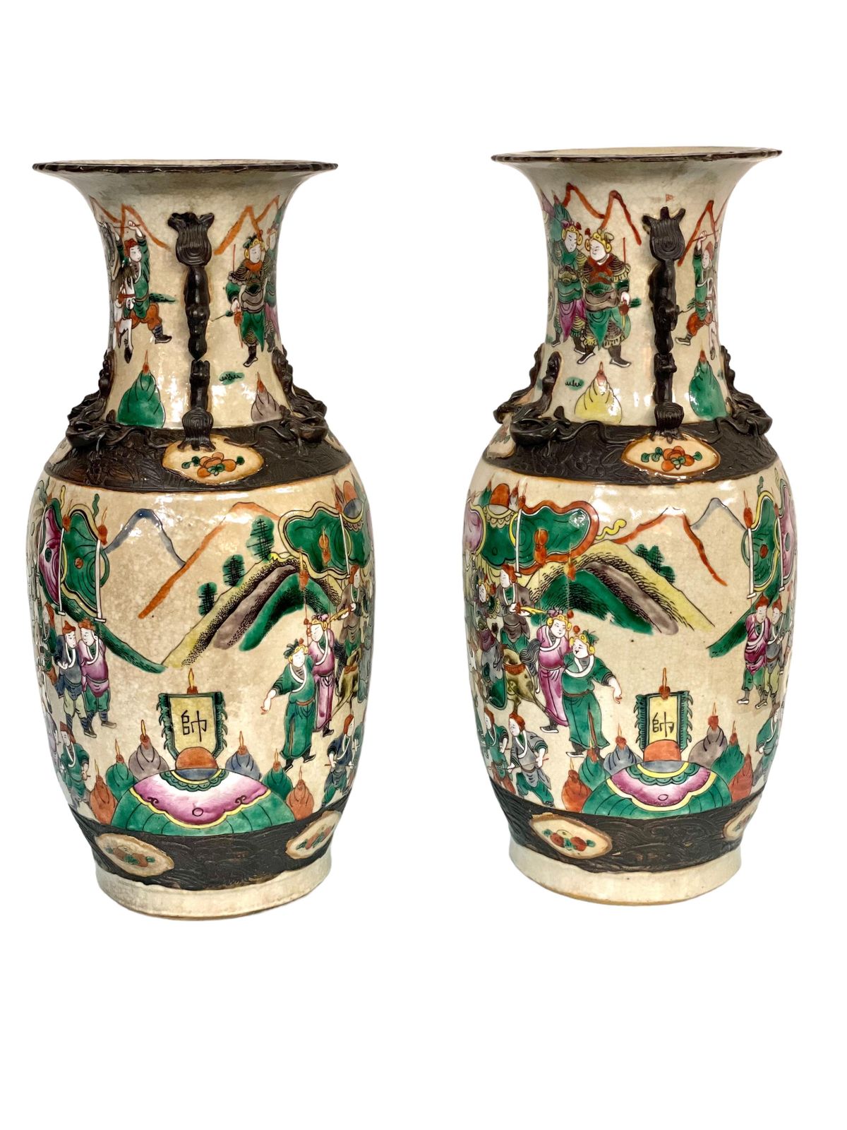 Antique Pair Of Large Chinese Vases photo Home Decor