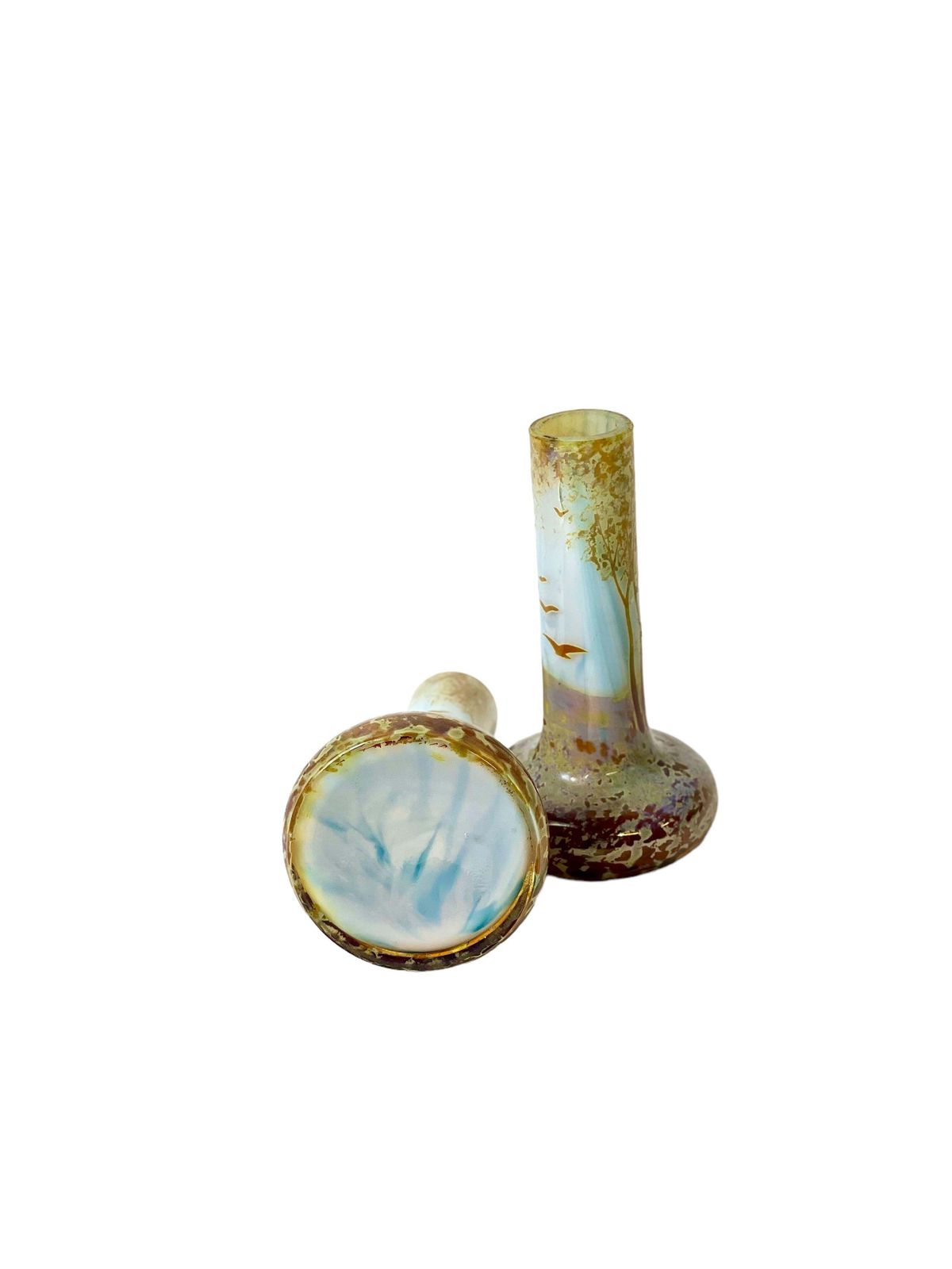 Pair Of Miniatures Soliflores, Or Stem Vases photo Home Decor