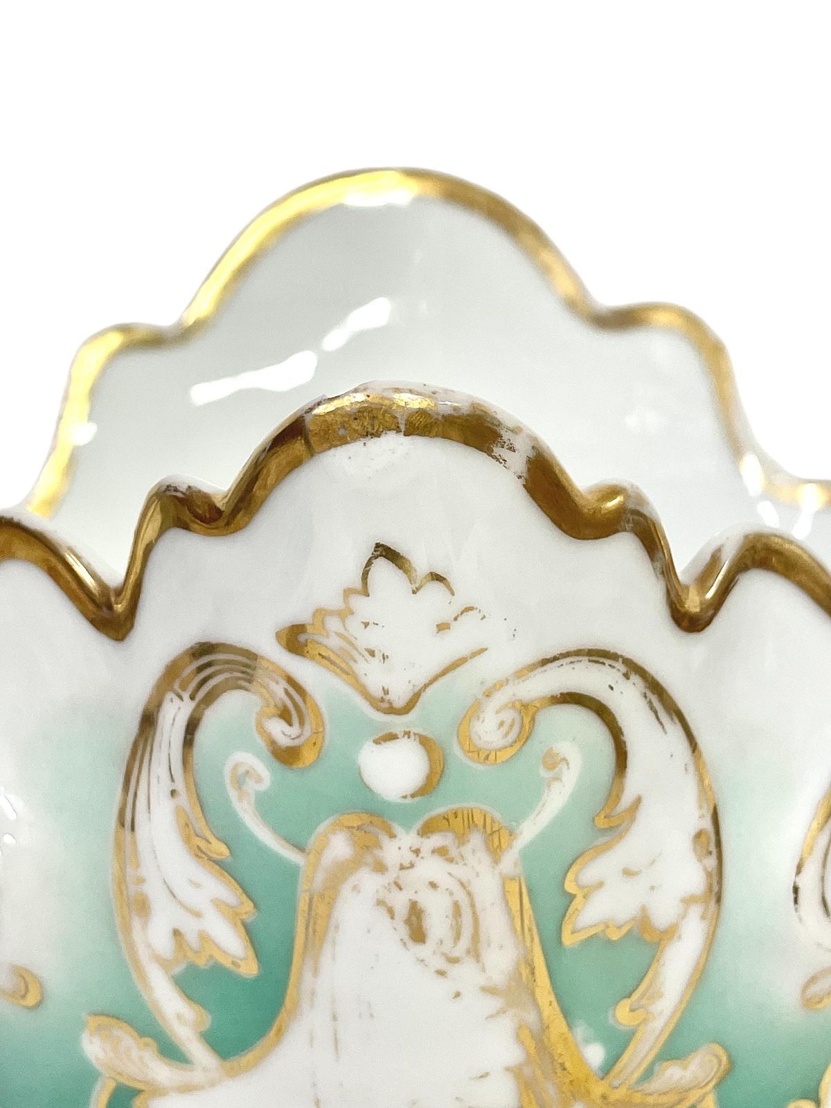 19th Century Gold And Polychromed Paris Porcelain Vase photo vintage