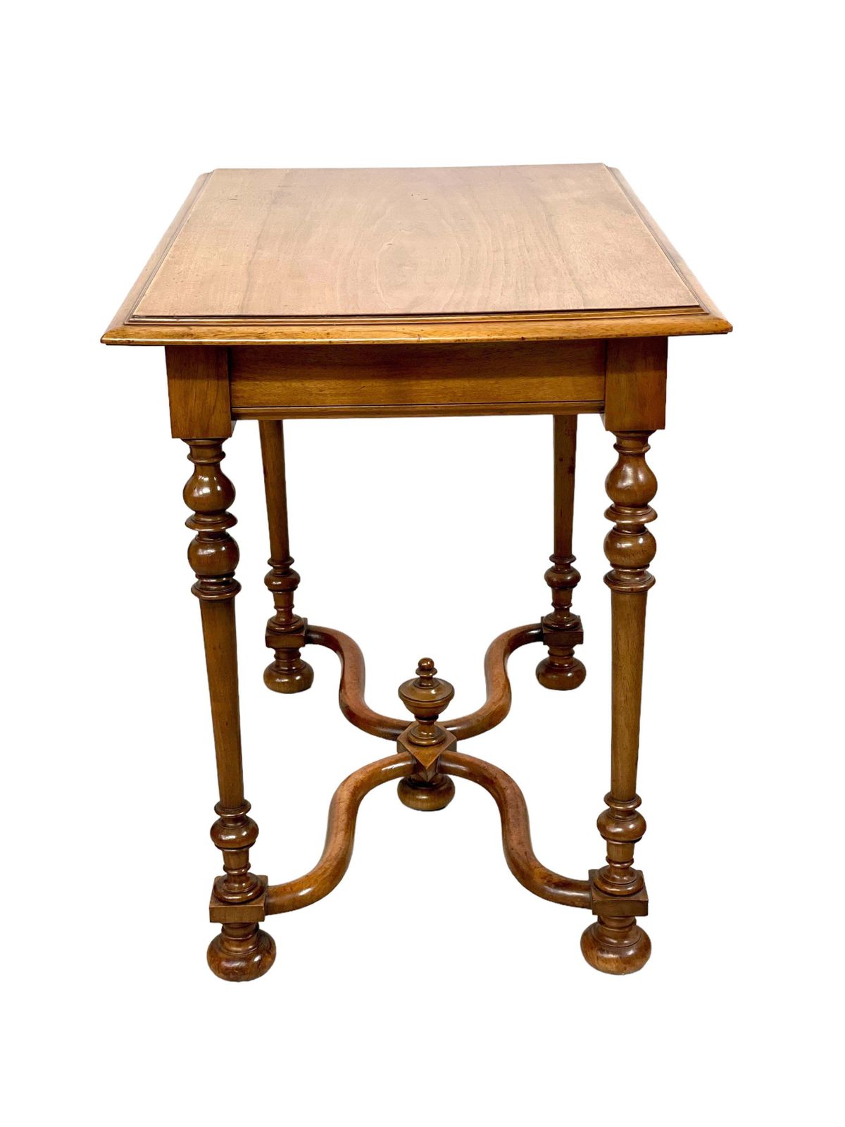 19th Century Side Table With Frieze Drawer And Baluster Turned Legs photo Furniture