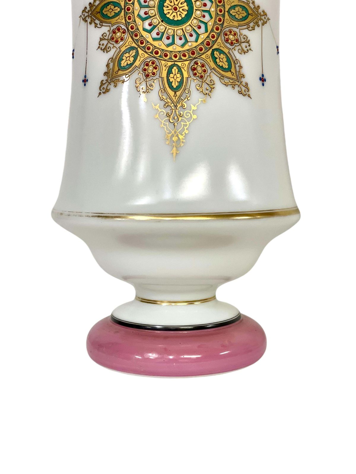 19th Century Pair Of Tall Opaline Vases photo 1702.0