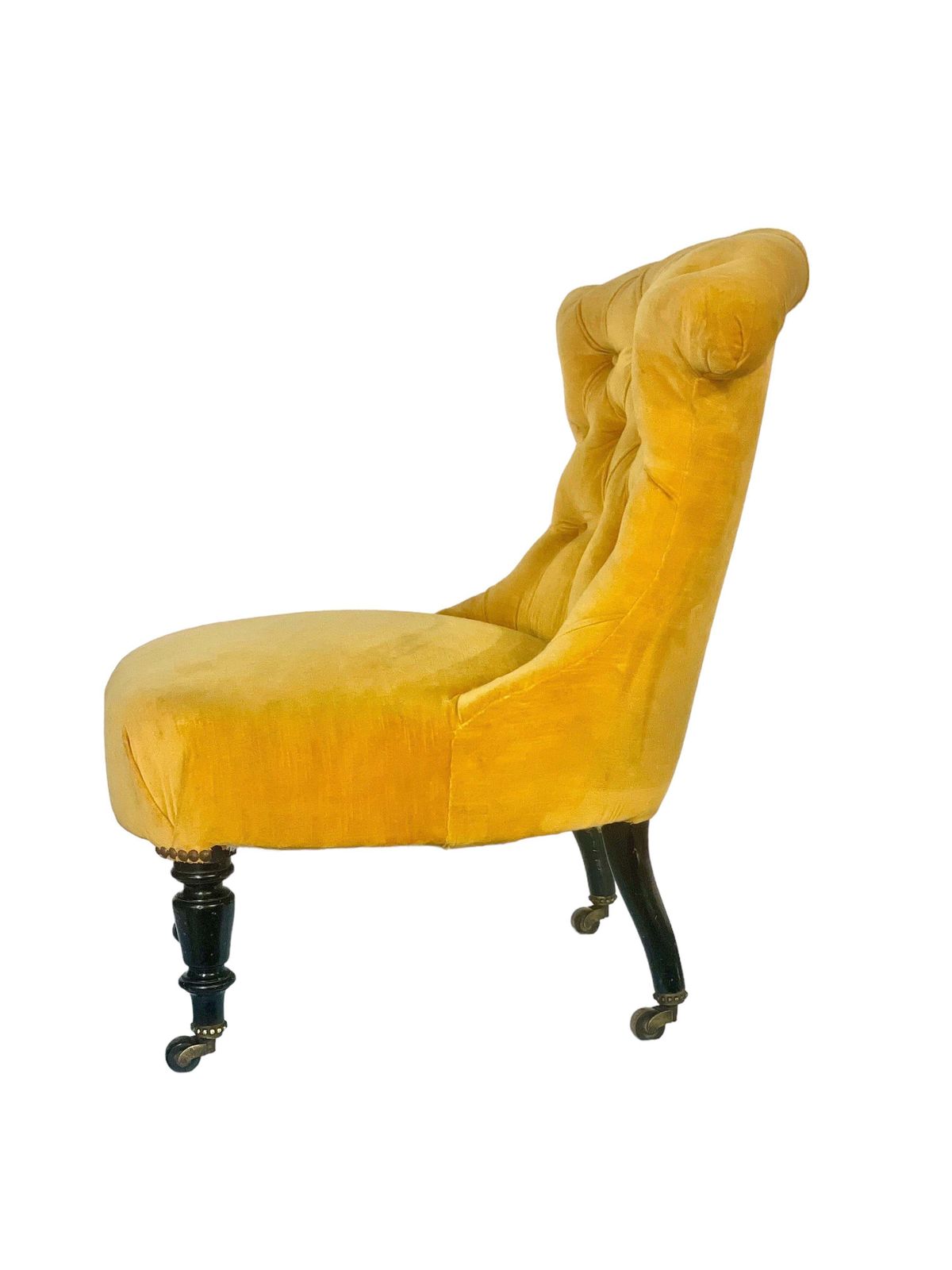 1860s French Fireside Chair And Matching Footstool photo furniture
