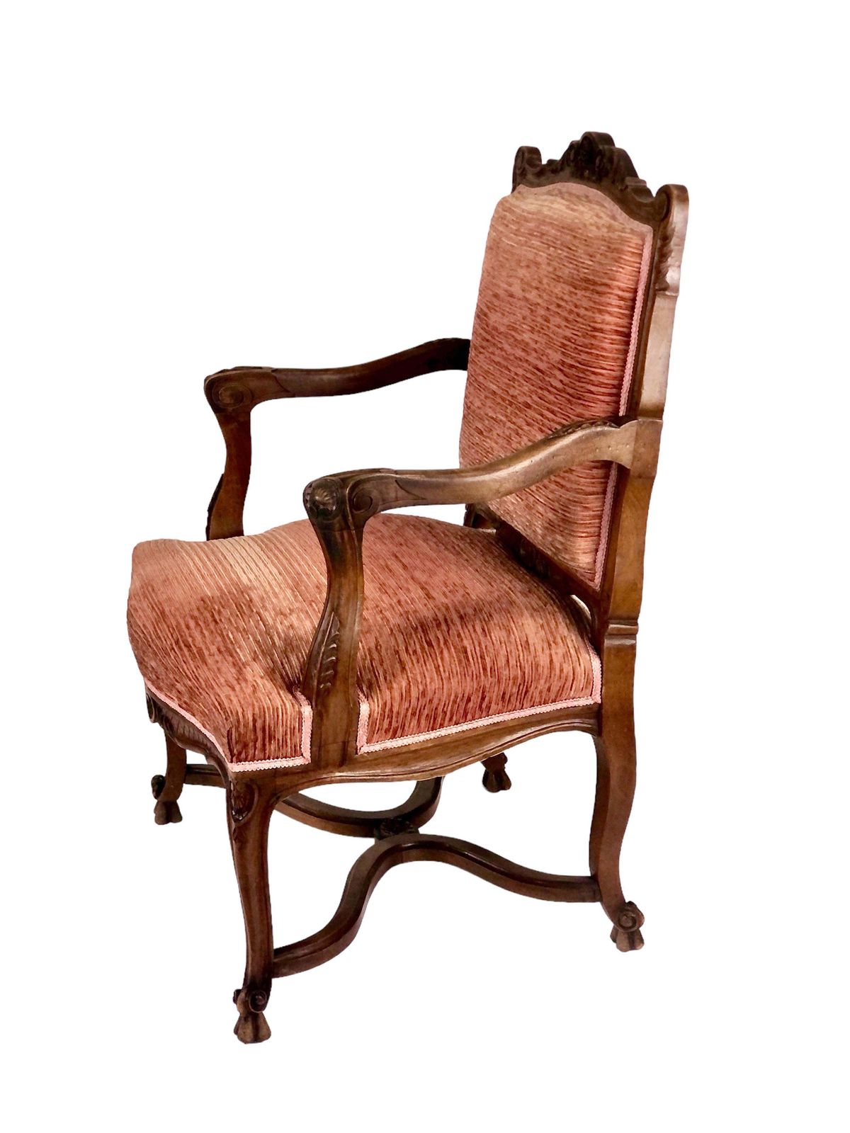 19th Century Pair Of Walnut Regency Chairs Called “Fauteuils à La Reine” photo 2690.0