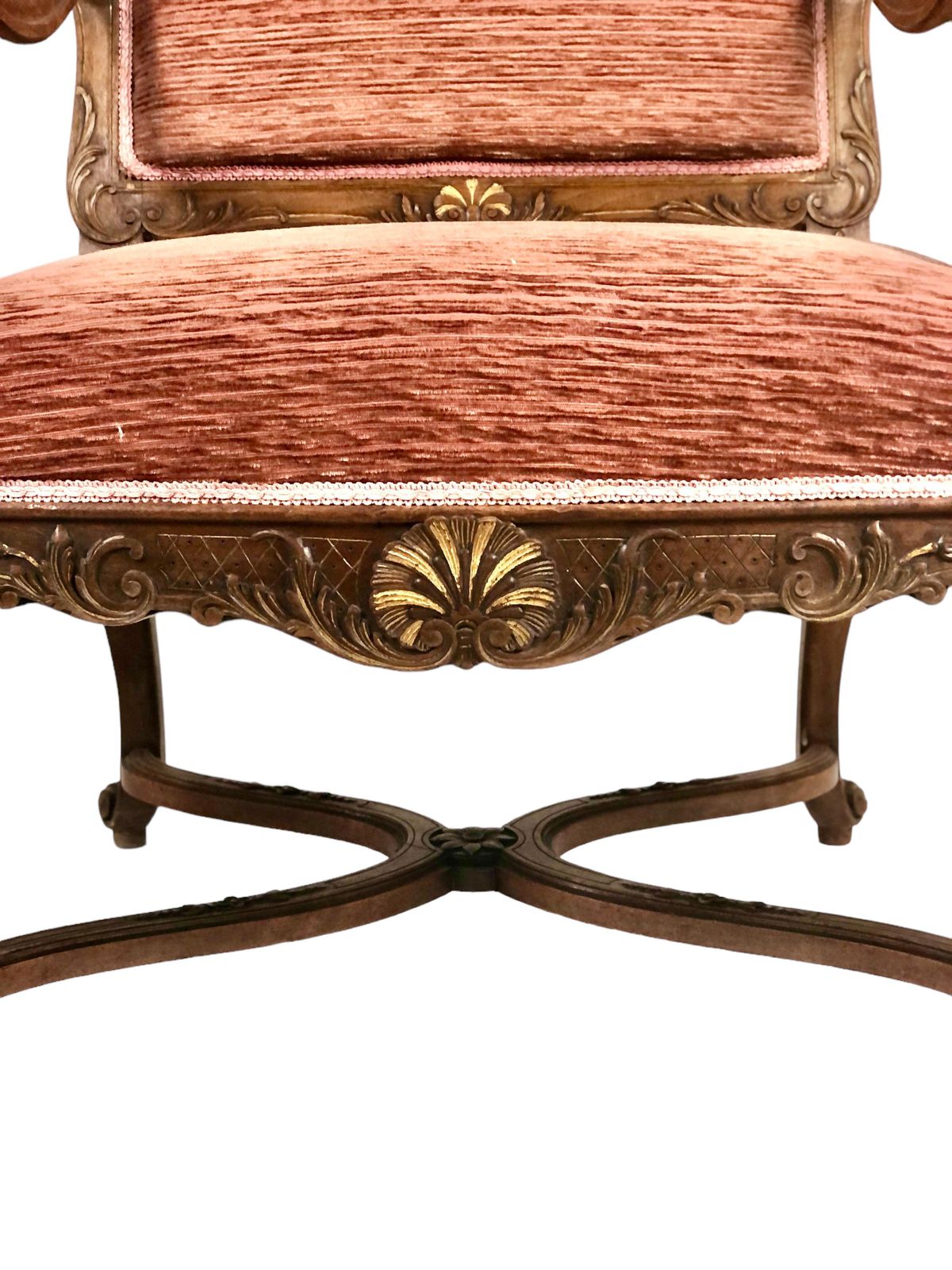 19th Century Pair Of Walnut Regency Chairs Called “Fauteuils à La Reine” photo buy