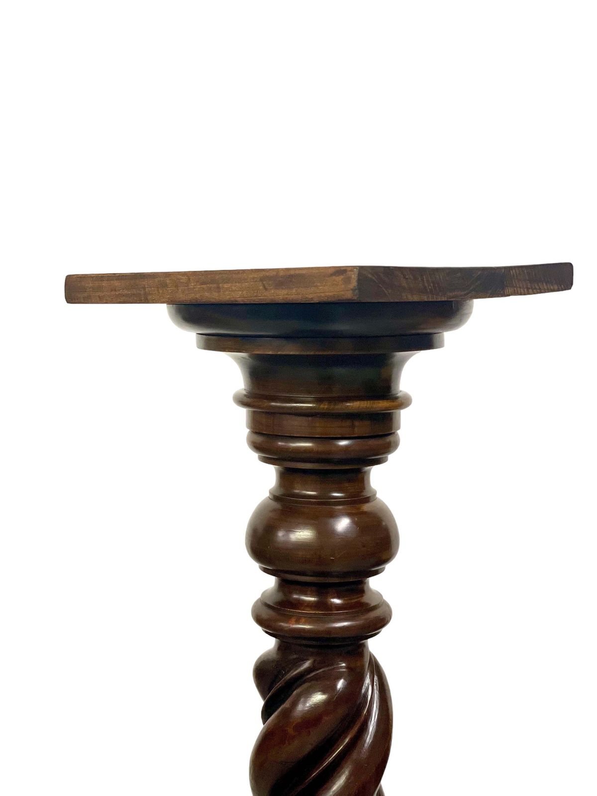 19th Century Turned Wooden Pedestal Column photo furniture