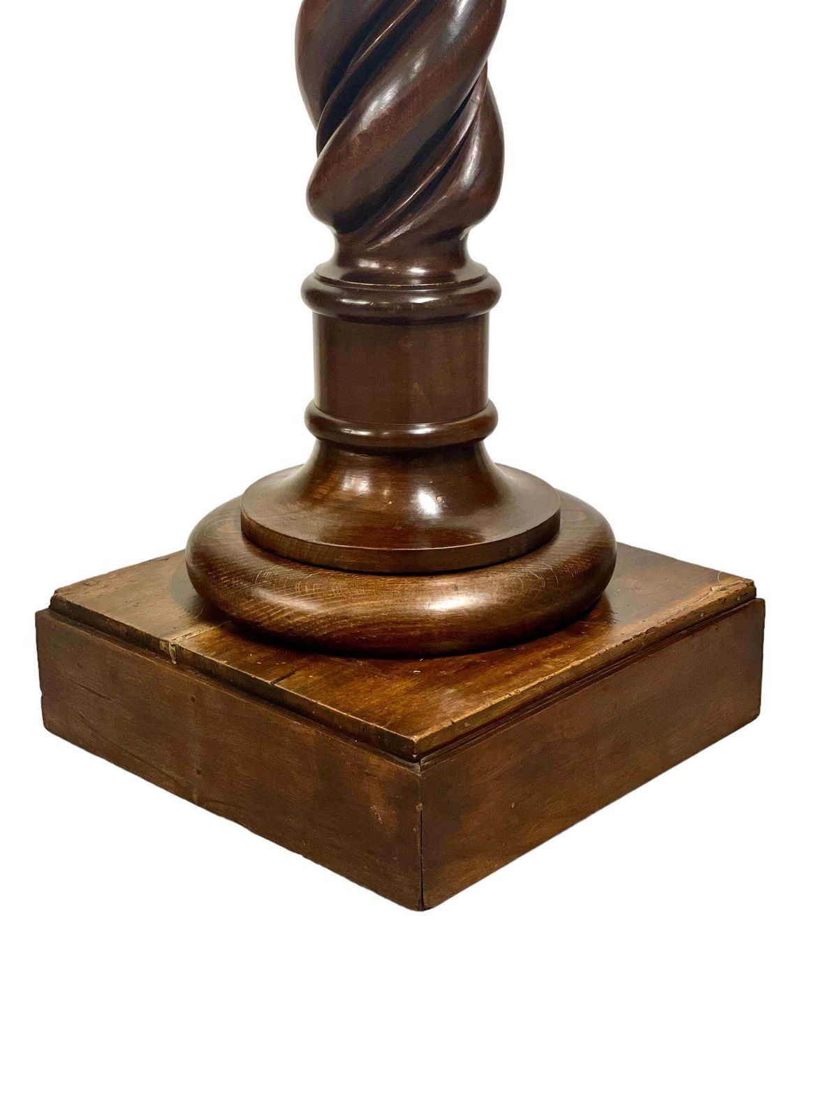 19th Century Turned Wooden Pedestal Column photo 1206.0