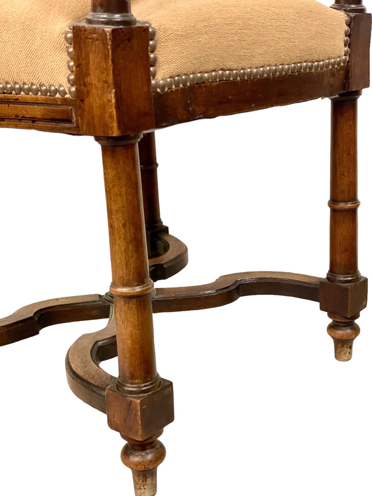 Set Of Five Upholstered Louis XIII Style Dining Chairs, 19th Century photo buy