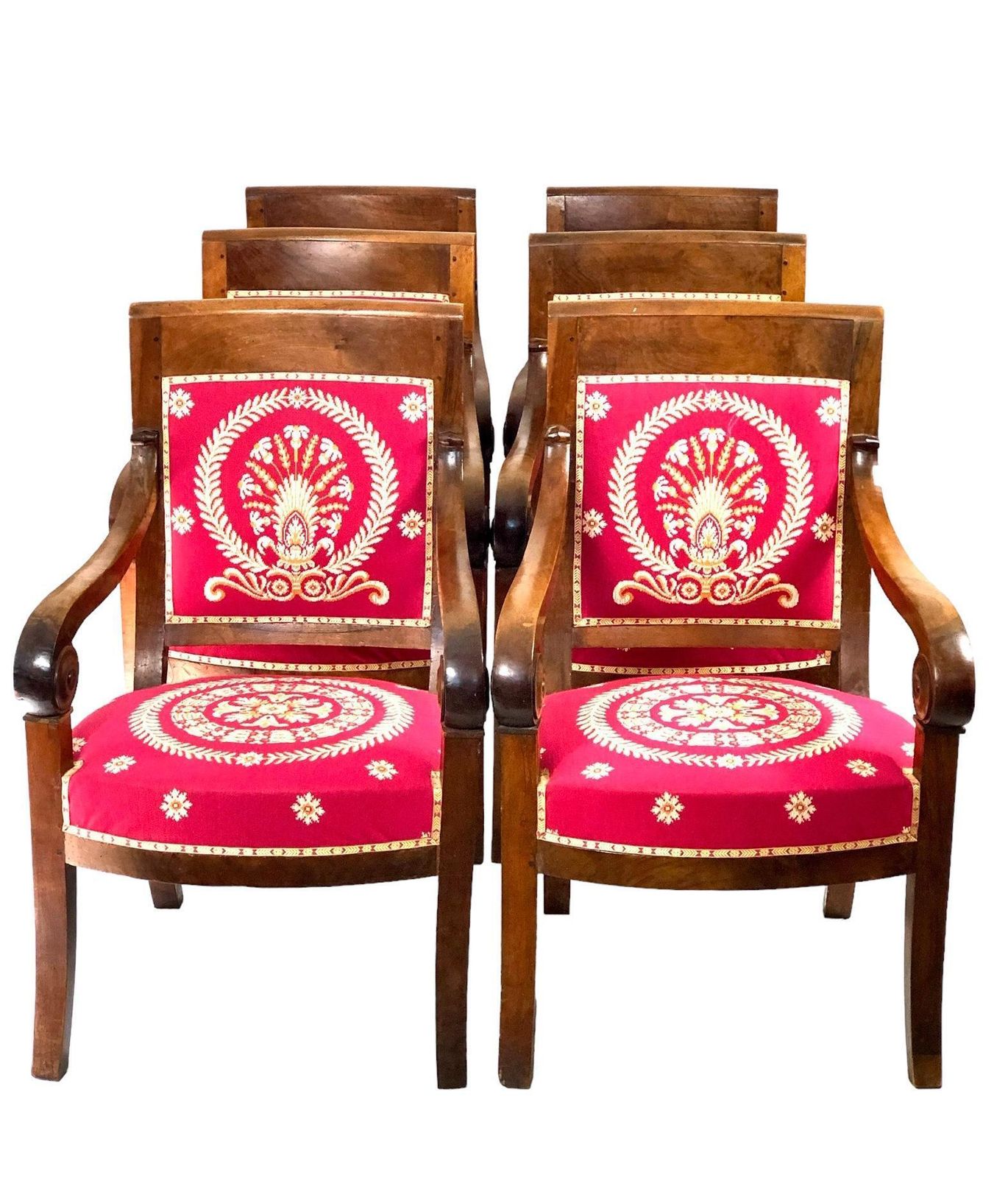 19th Century Suite Of 6 French Antique Dining Chairs photo furniture