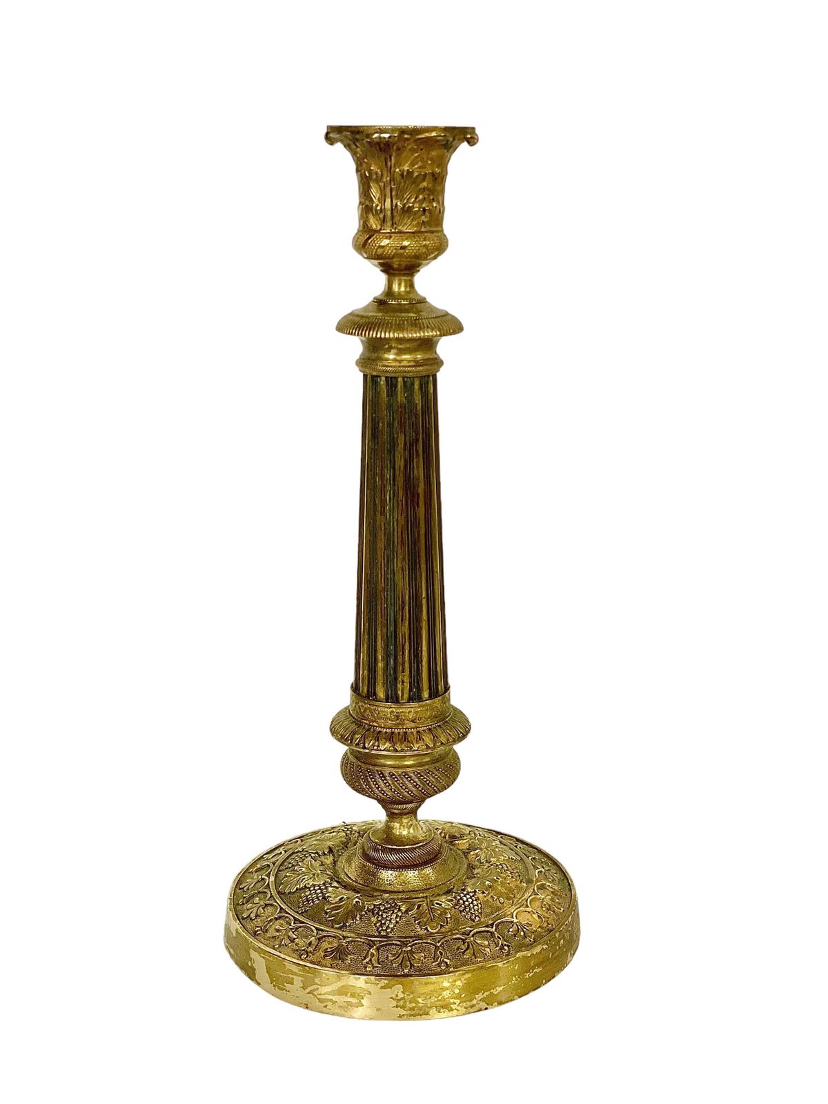photo furniture Pair Of Gilt Bronze Neoclassical Candlesticks 19th Century