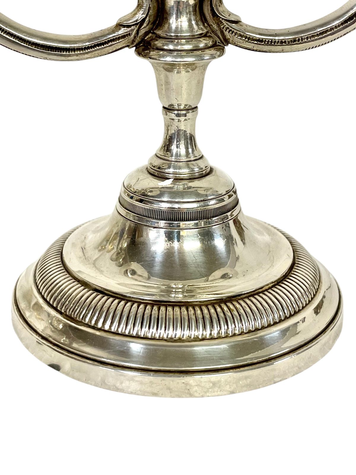 680.0 Pair Of 19th Century Petite Silver Plated Bronze Candelabras photo