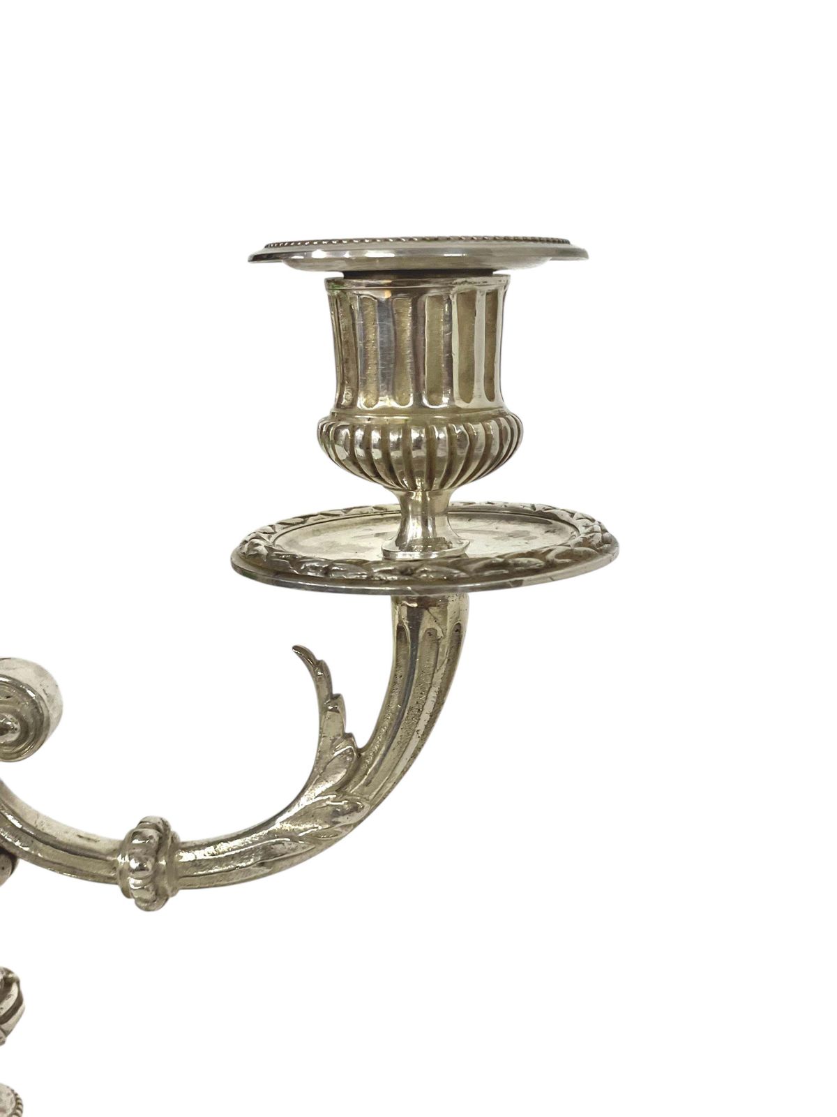 19th Century Pair Of Neoclassical Silver Plated Candelabra photo 1245.0