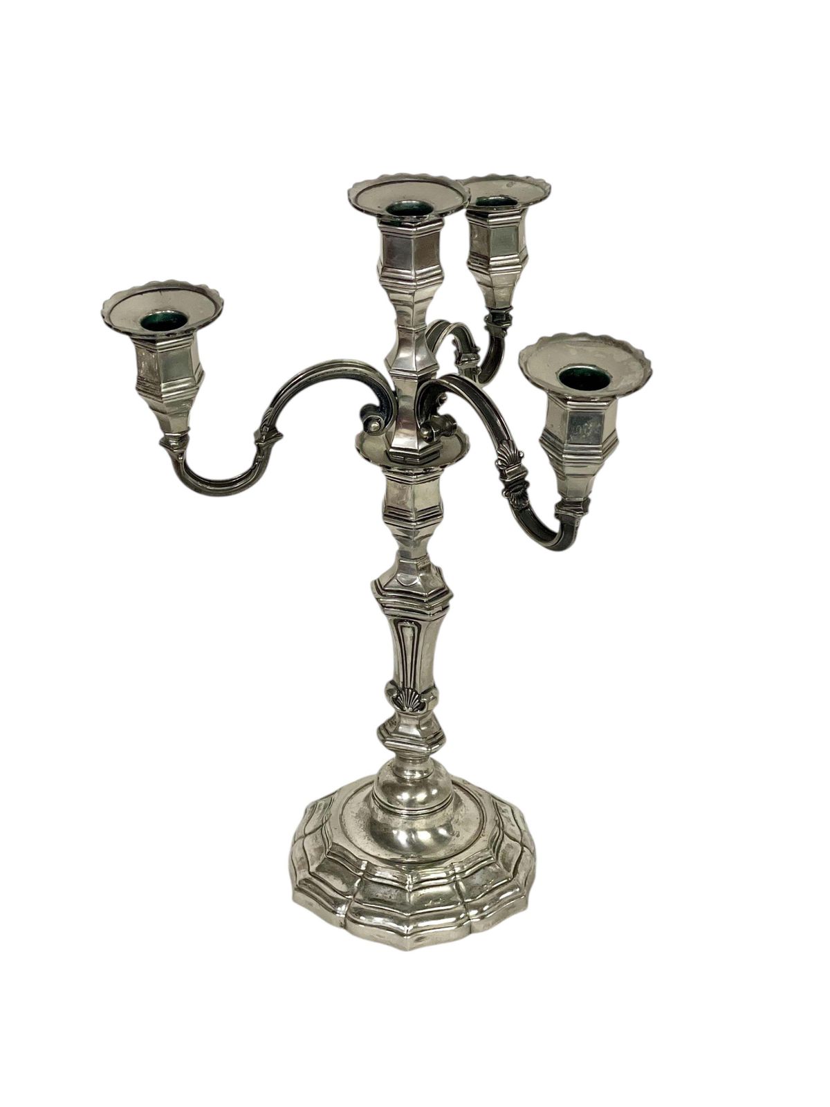 1840.0 19th Century Pair Of Large Silvered Bronze Candelabras photo