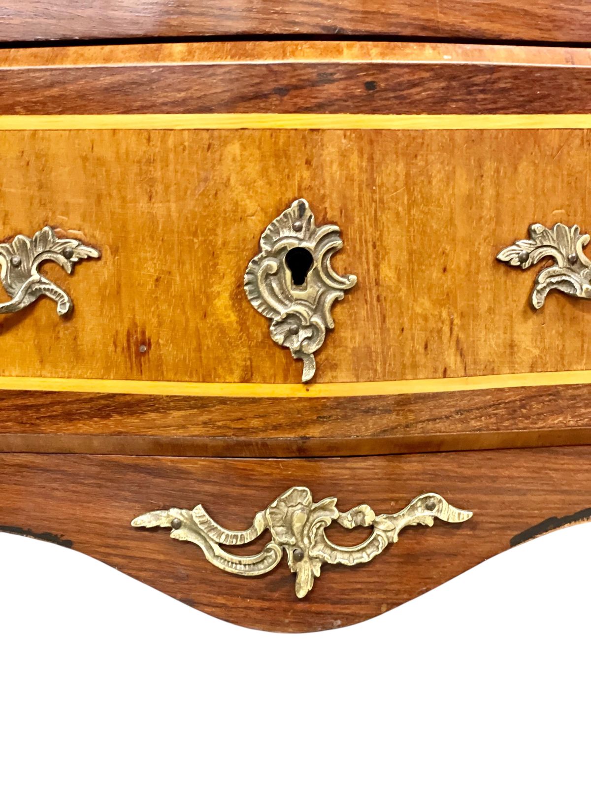 Louis XV Style Petite Marquetry Commode 19th Century photo Furniture